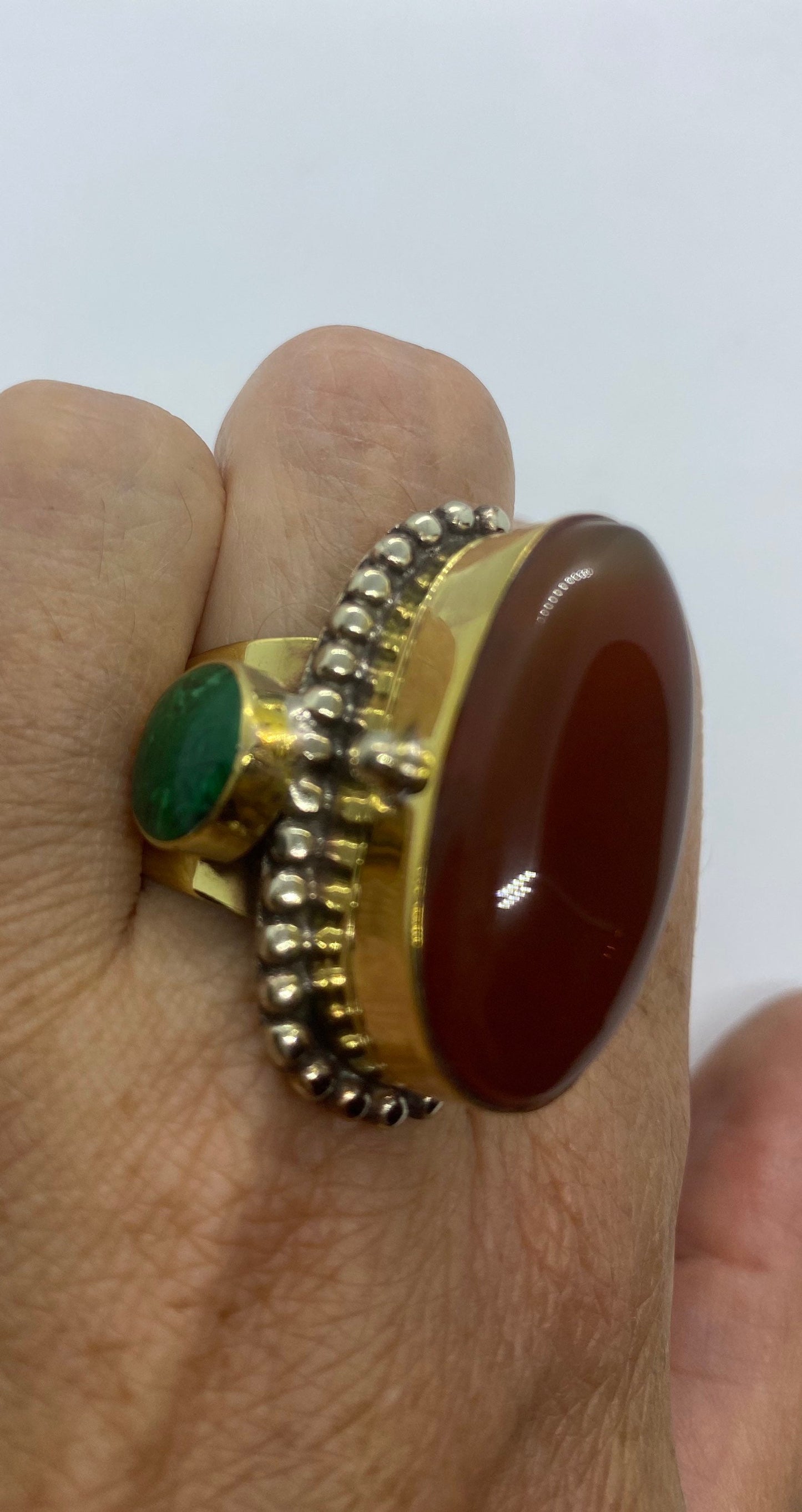 Vintage Poison Pillbox Ring Adjustable Bronze