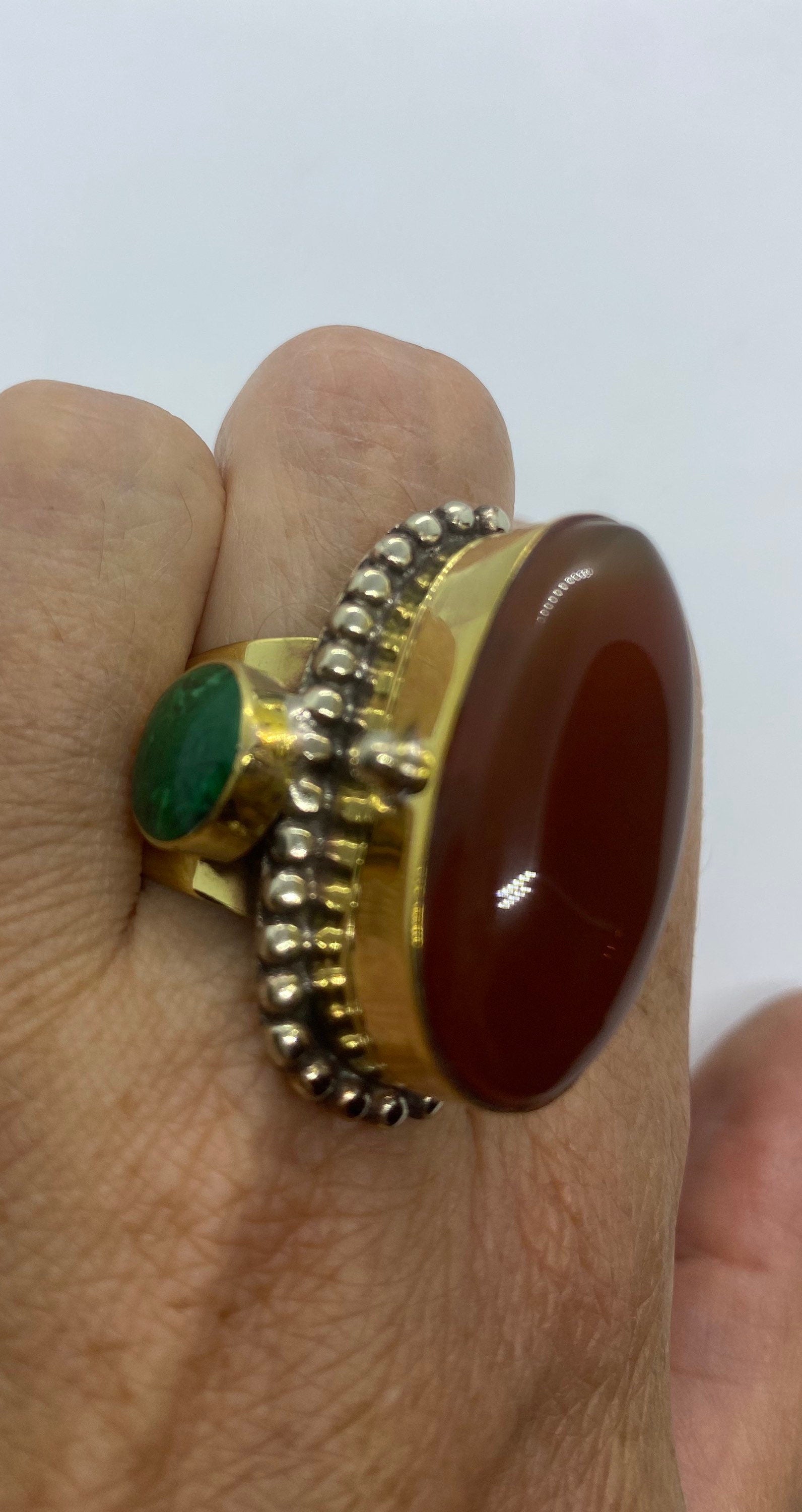 Vintage Poison Pillbox Ring Adjustable Bronze