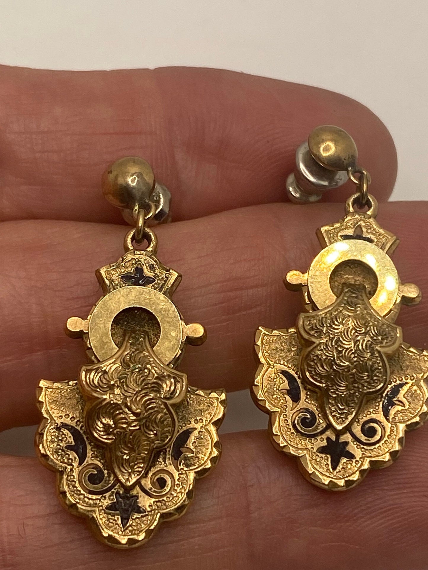 Vintage Gold filled Deco Earrings