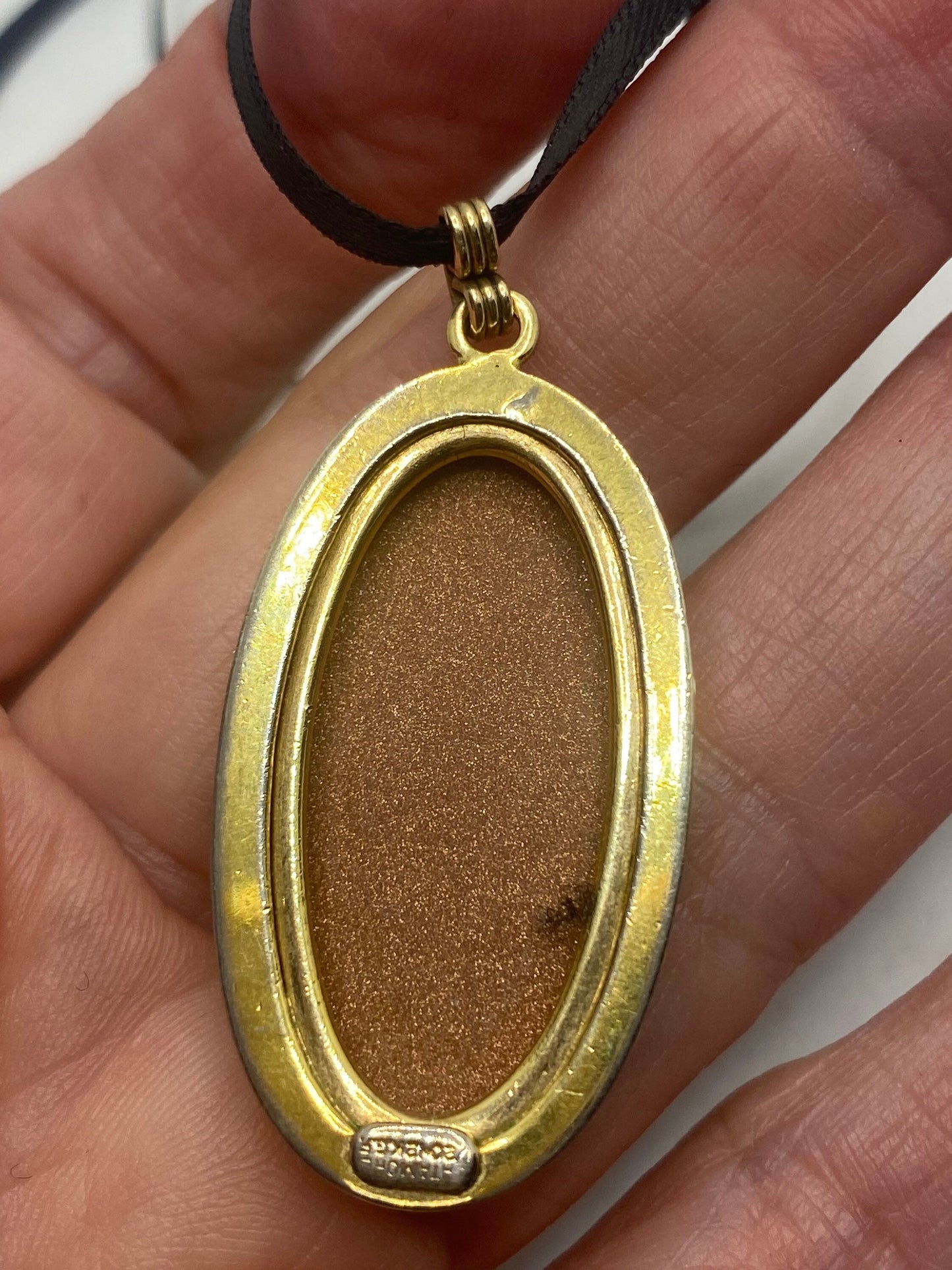 Vintage Golden Sandstone Gold Filled Necklace Choker