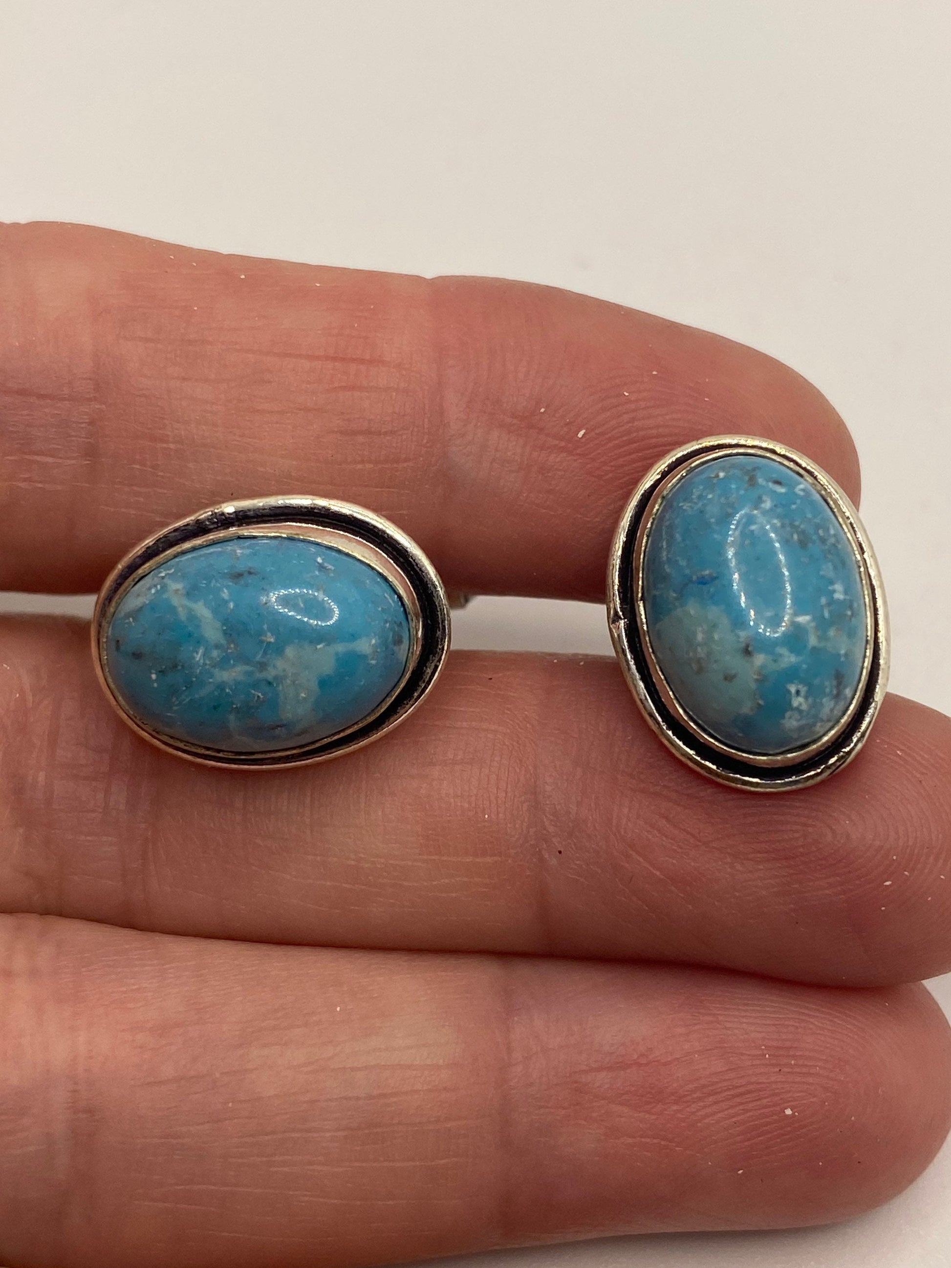 Vintage Blue Larimar Cuff Links