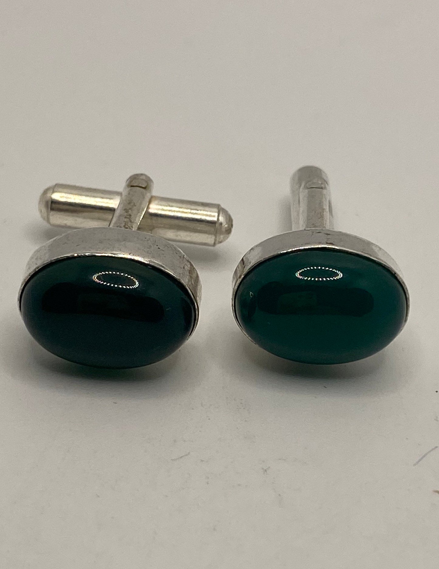 Vintage Green Onyx Cuff Links