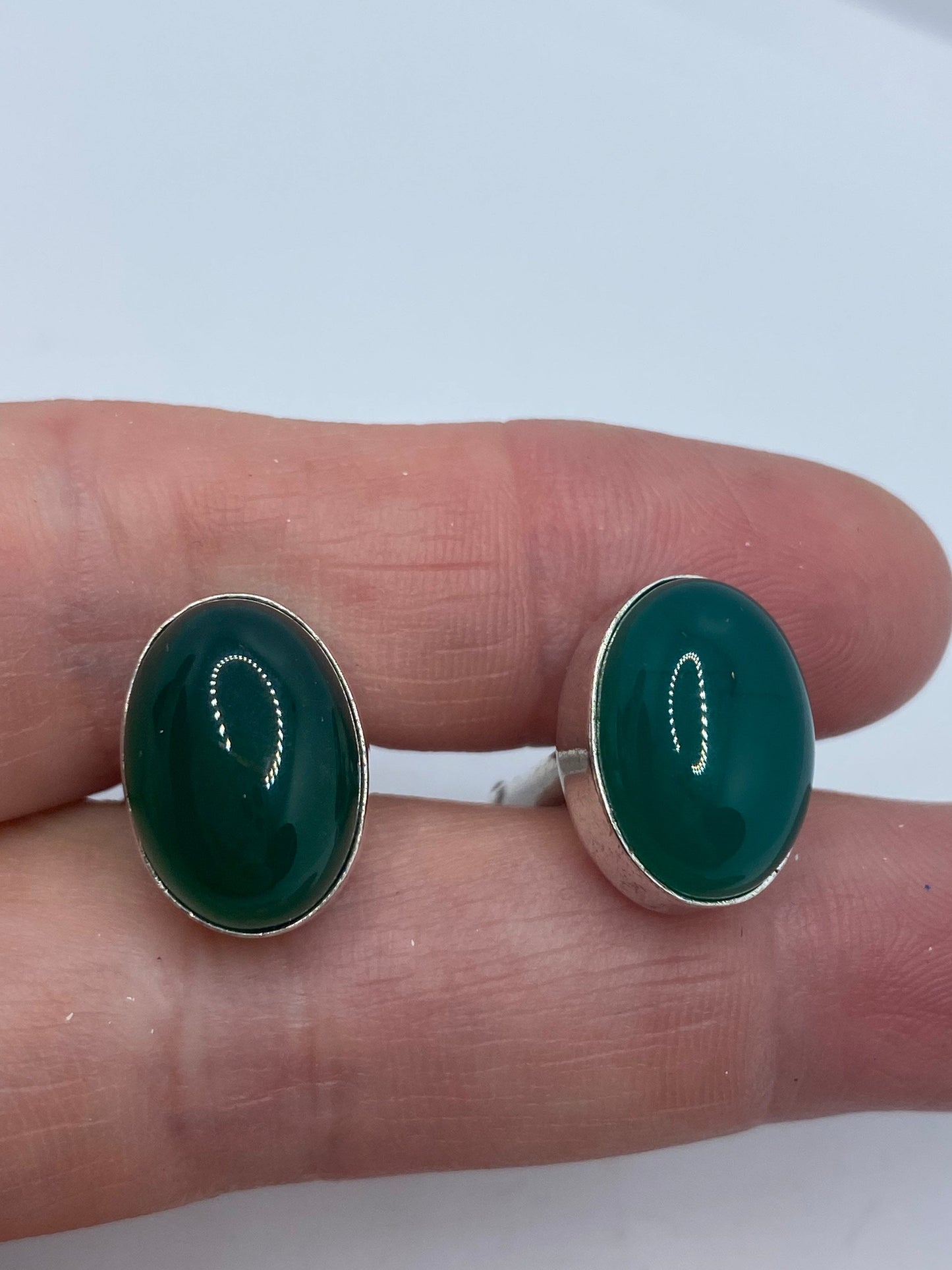 Vintage Green Onyx Cuff Links