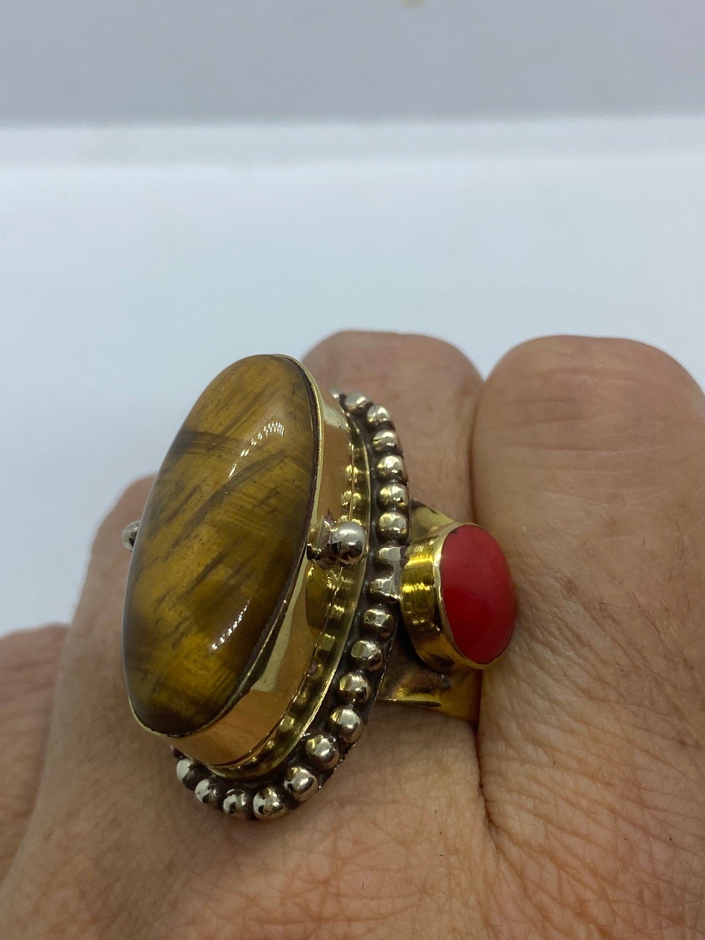 Vintage Poison Pillbox Ring Adjustable Bronze