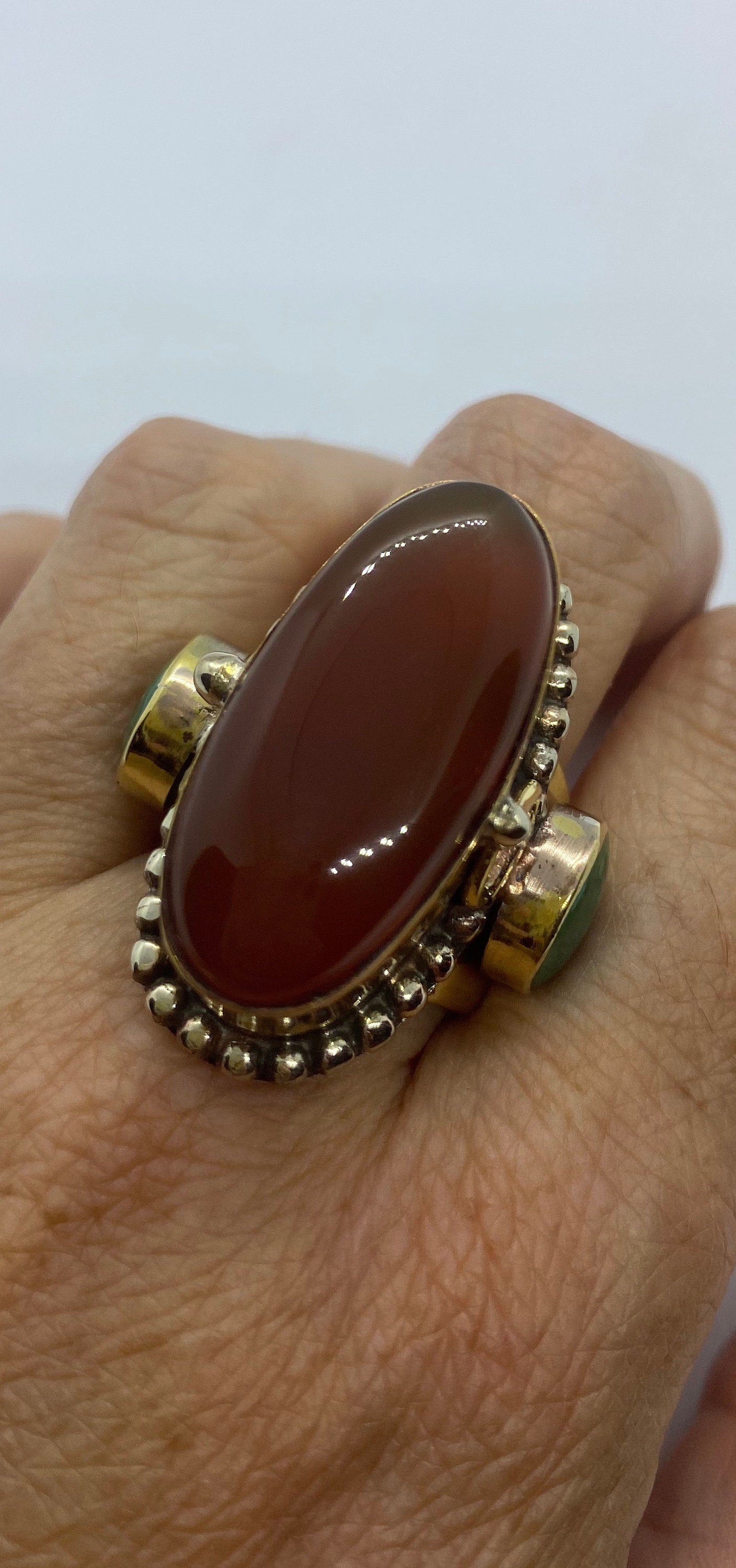 Vintage Poison Pillbox Ring Adjustable Bronze