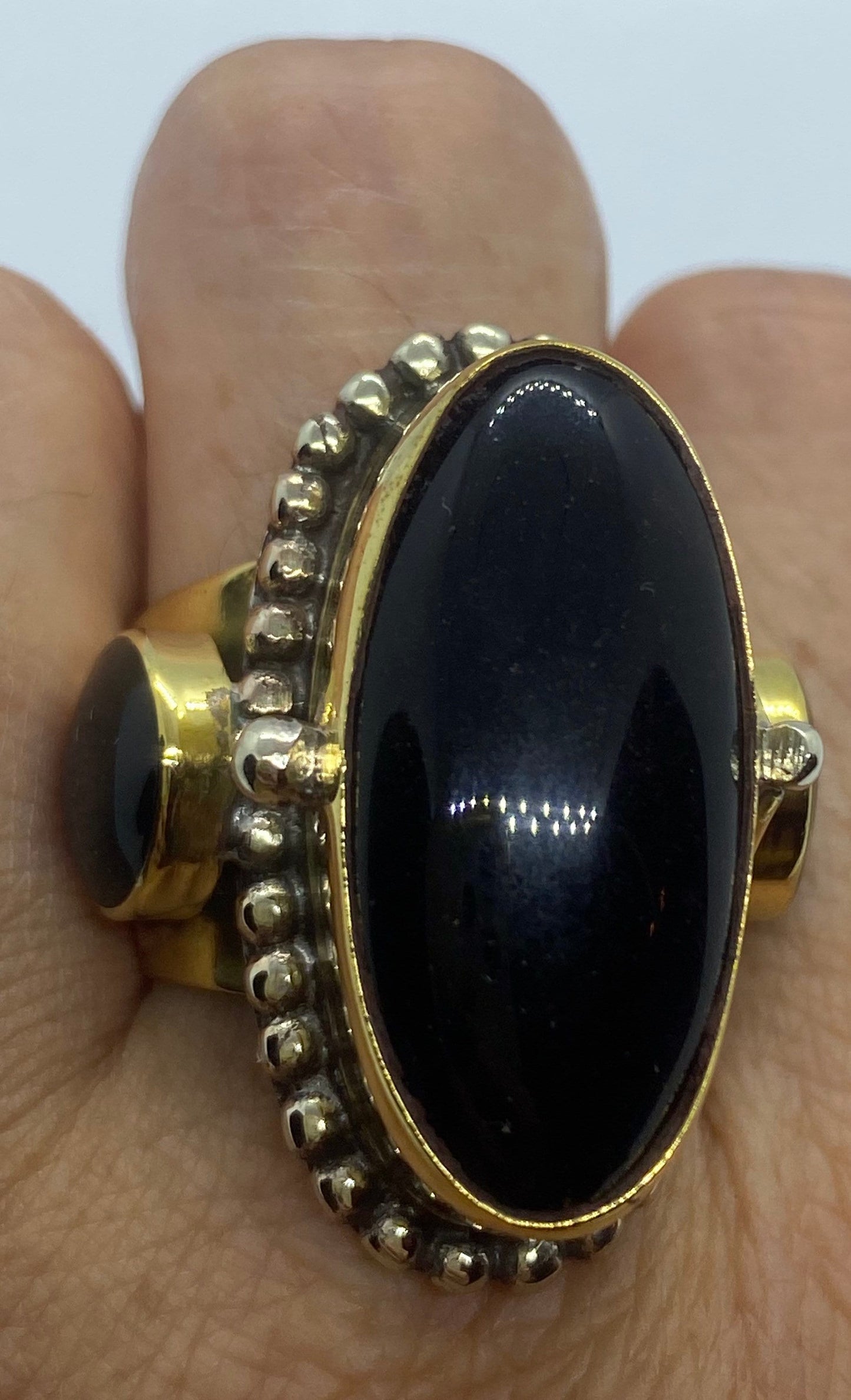 Vintage Poison Pillbox Ring Adjustable Bronze