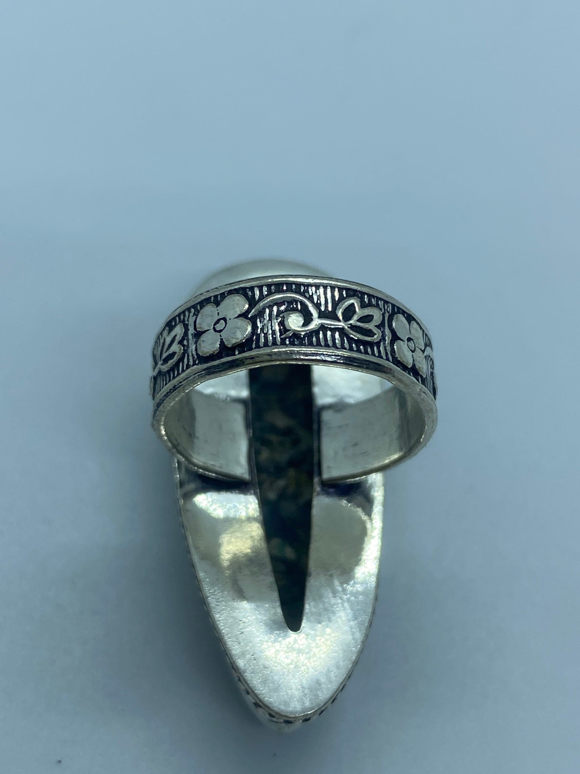 Vintage Opal Silver Inlay Ring