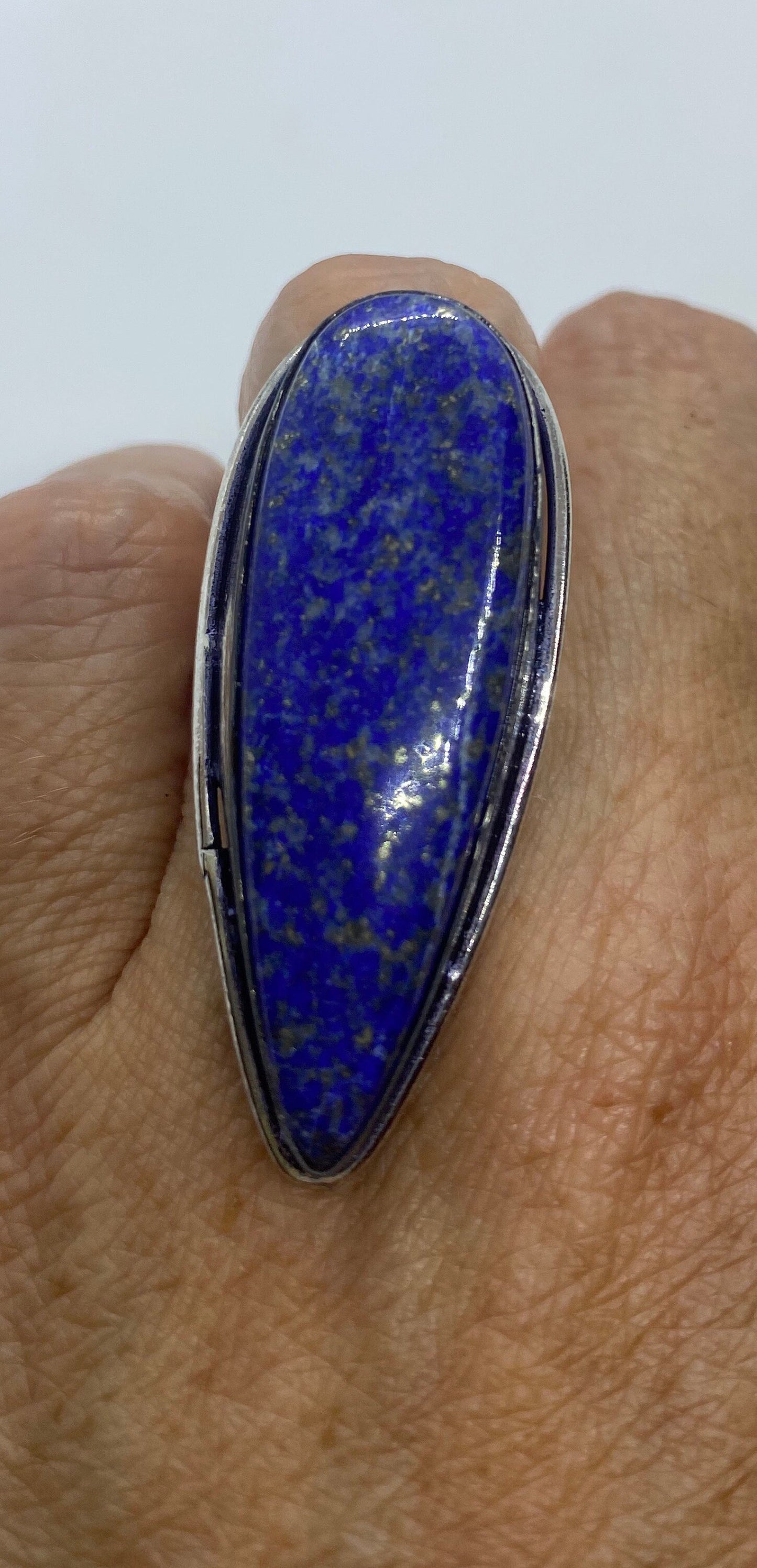 Vintage Blue Genuine Lapis Lazuli Ring Size 7