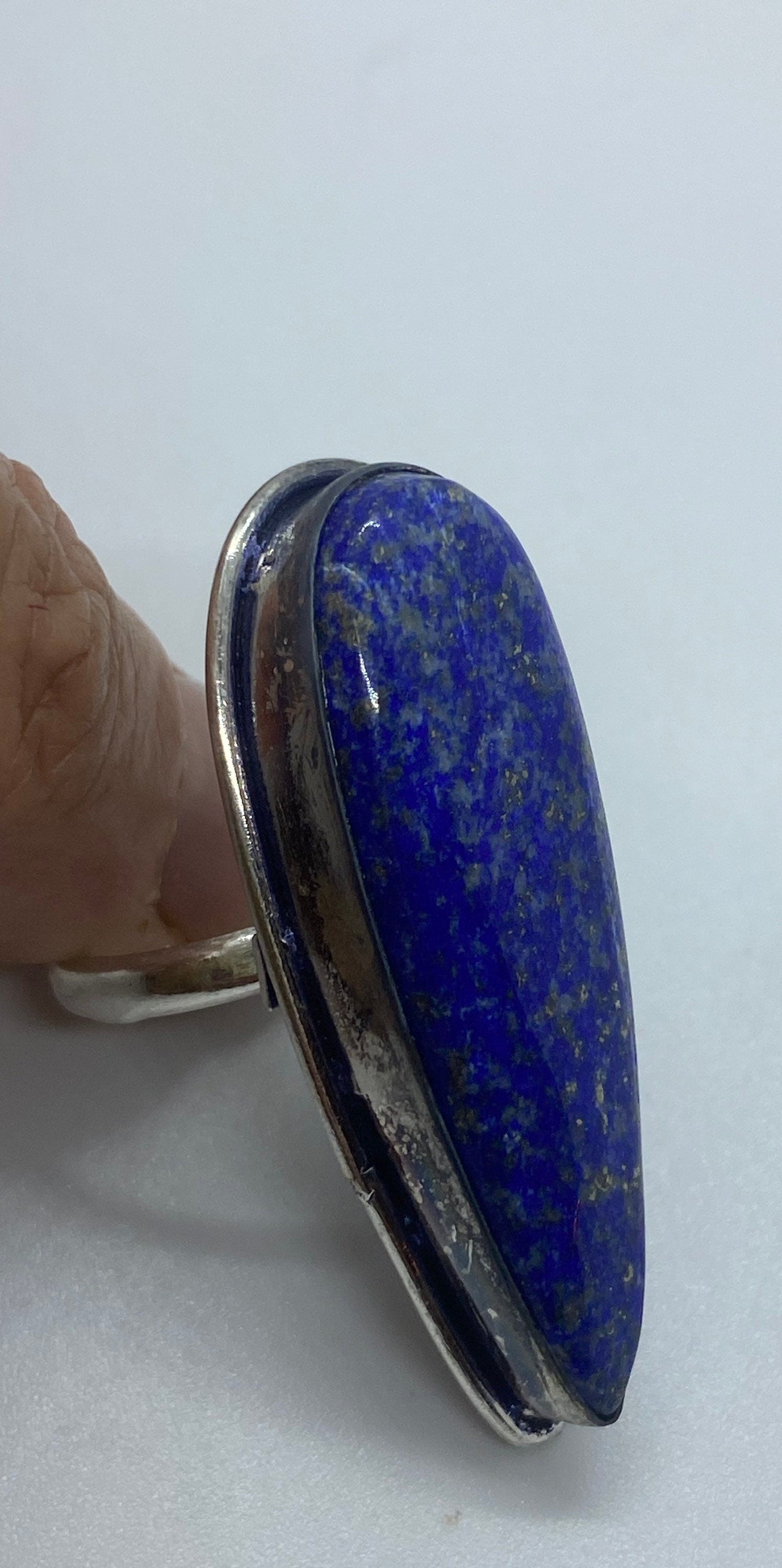 Vintage Blue Genuine Lapis Lazuli Ring Size 7
