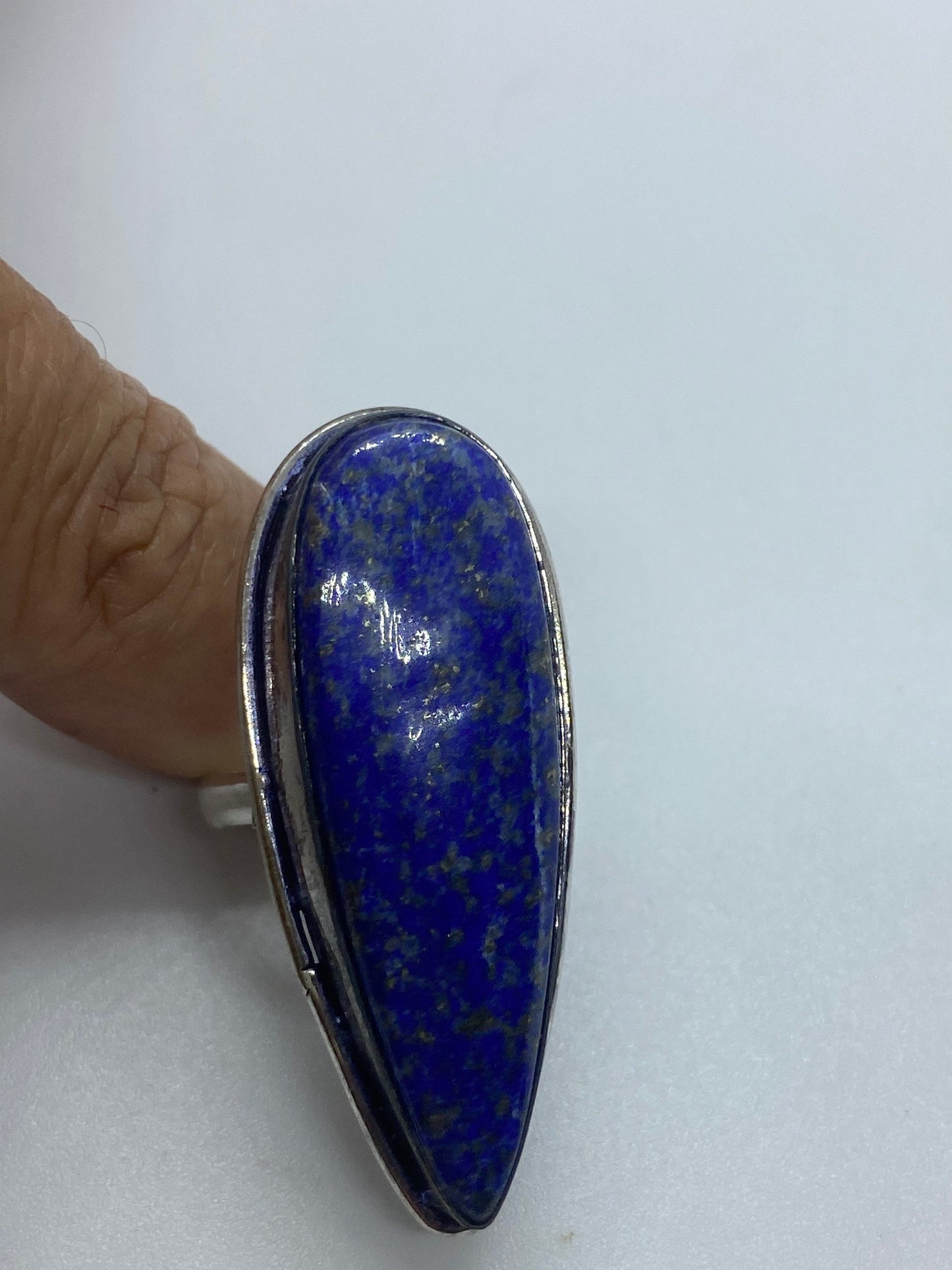 Vintage Blue Genuine Lapis Lazuli Ring Size 7