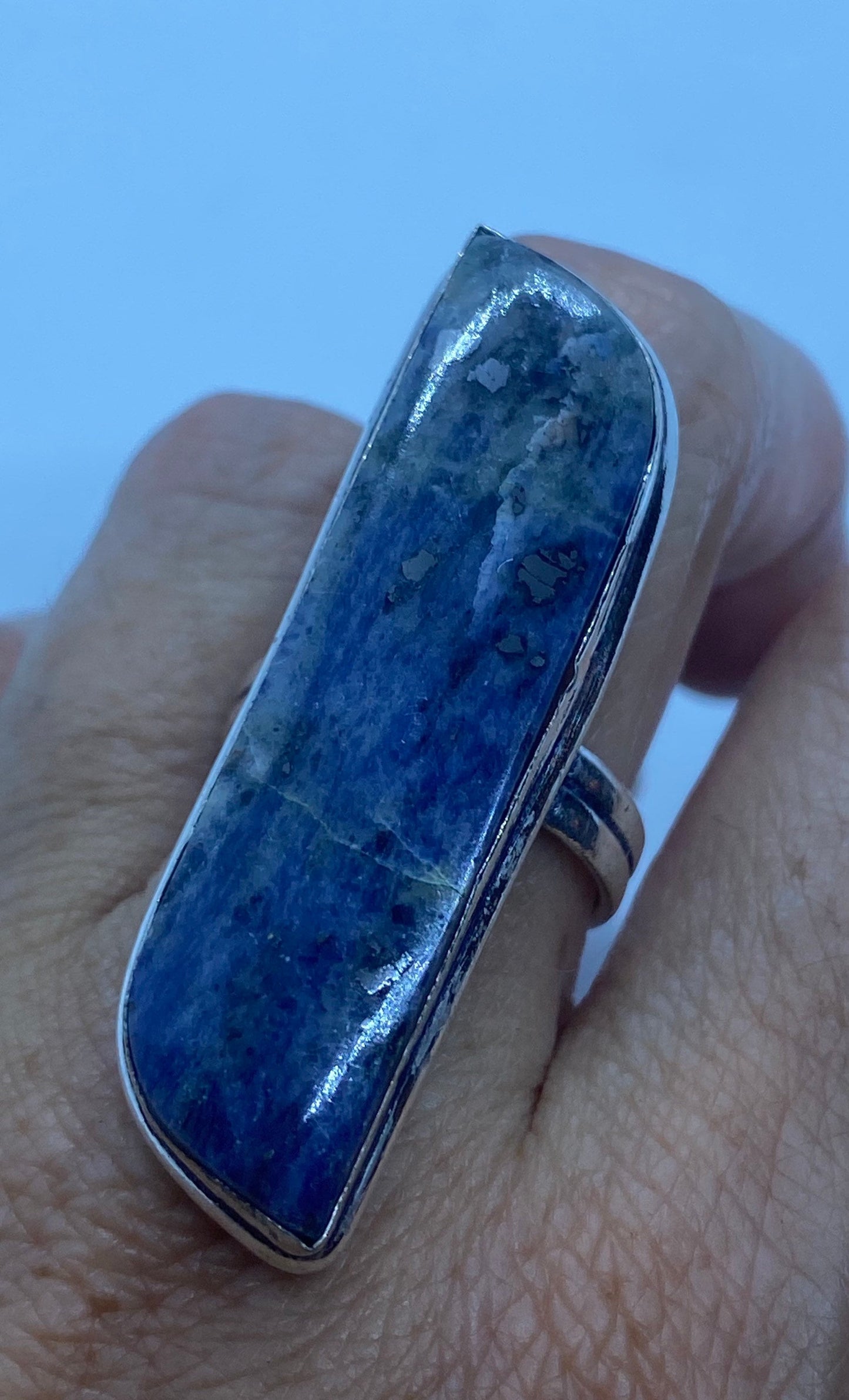Vintage Blue Genuine Lapis Lazuli Ring Size 8