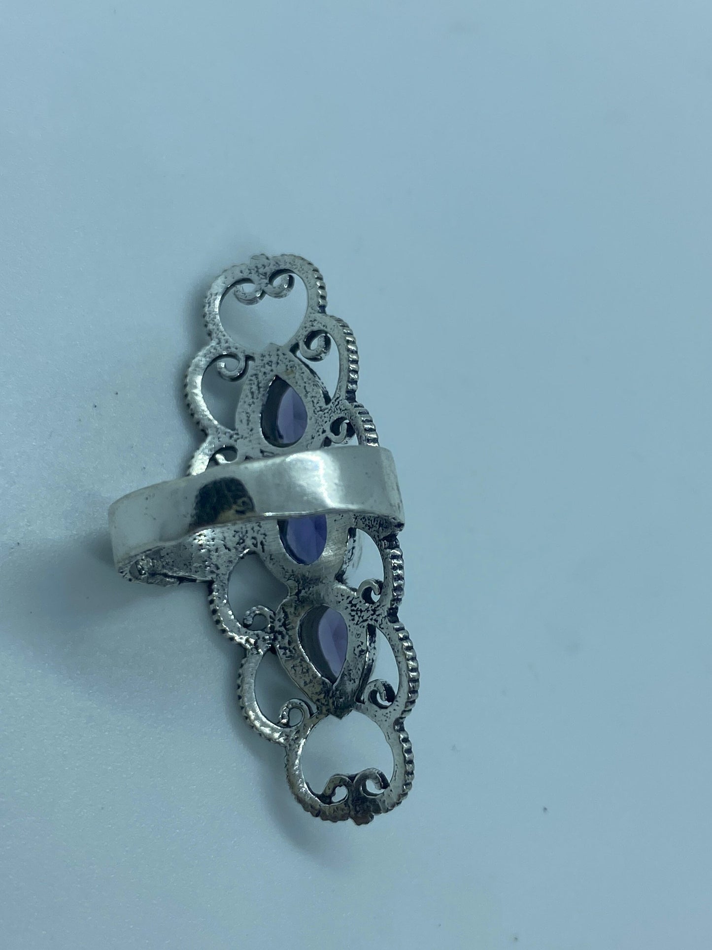 Vintage Genuine Purple Amethyst Cocktail Ring