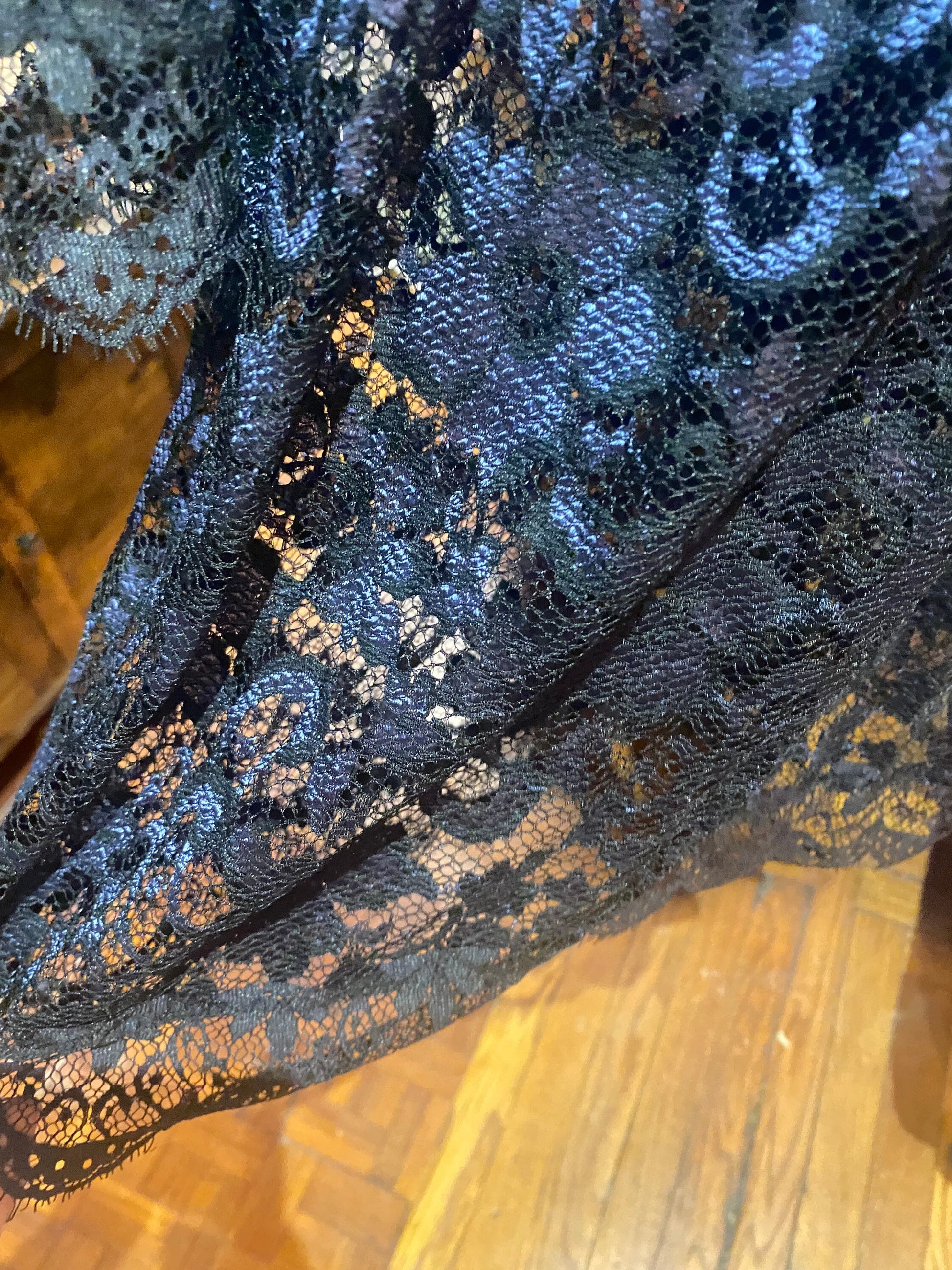 Vintage Style Navy Blue Embroidered kimono jacket