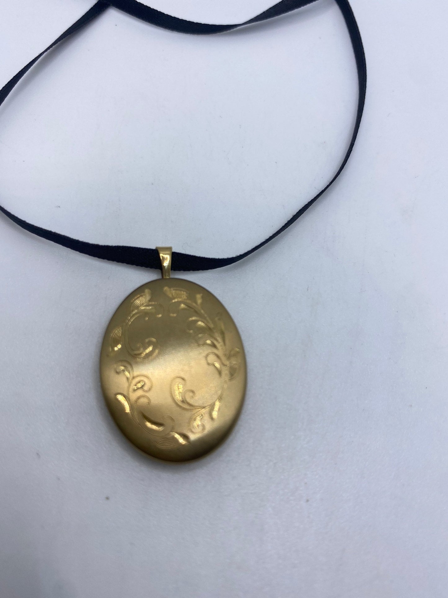 Vintage Locket Choker Gold Filled Necklace