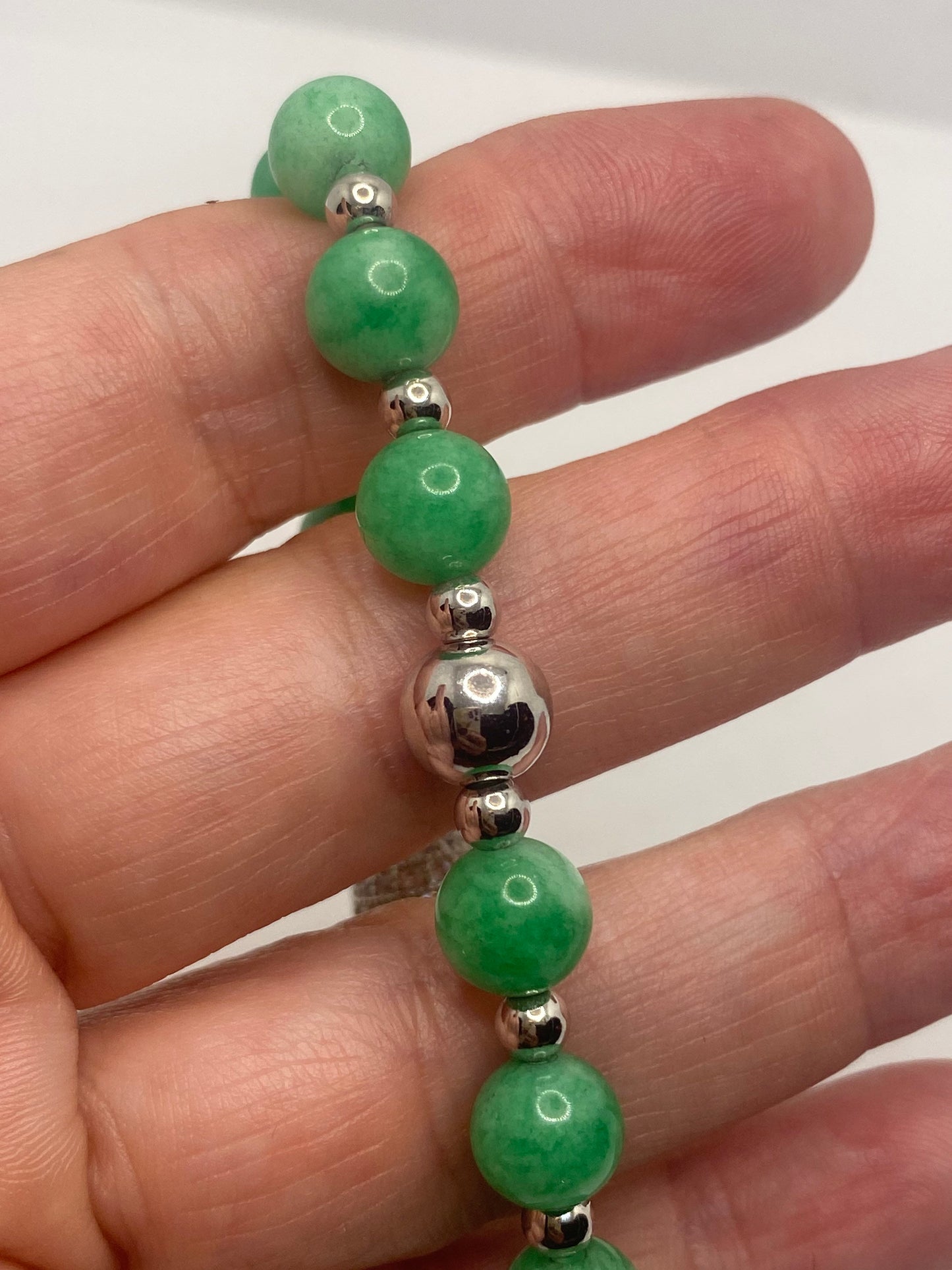 Vintage Fun Green Jade Lucky Stretch Bracelet