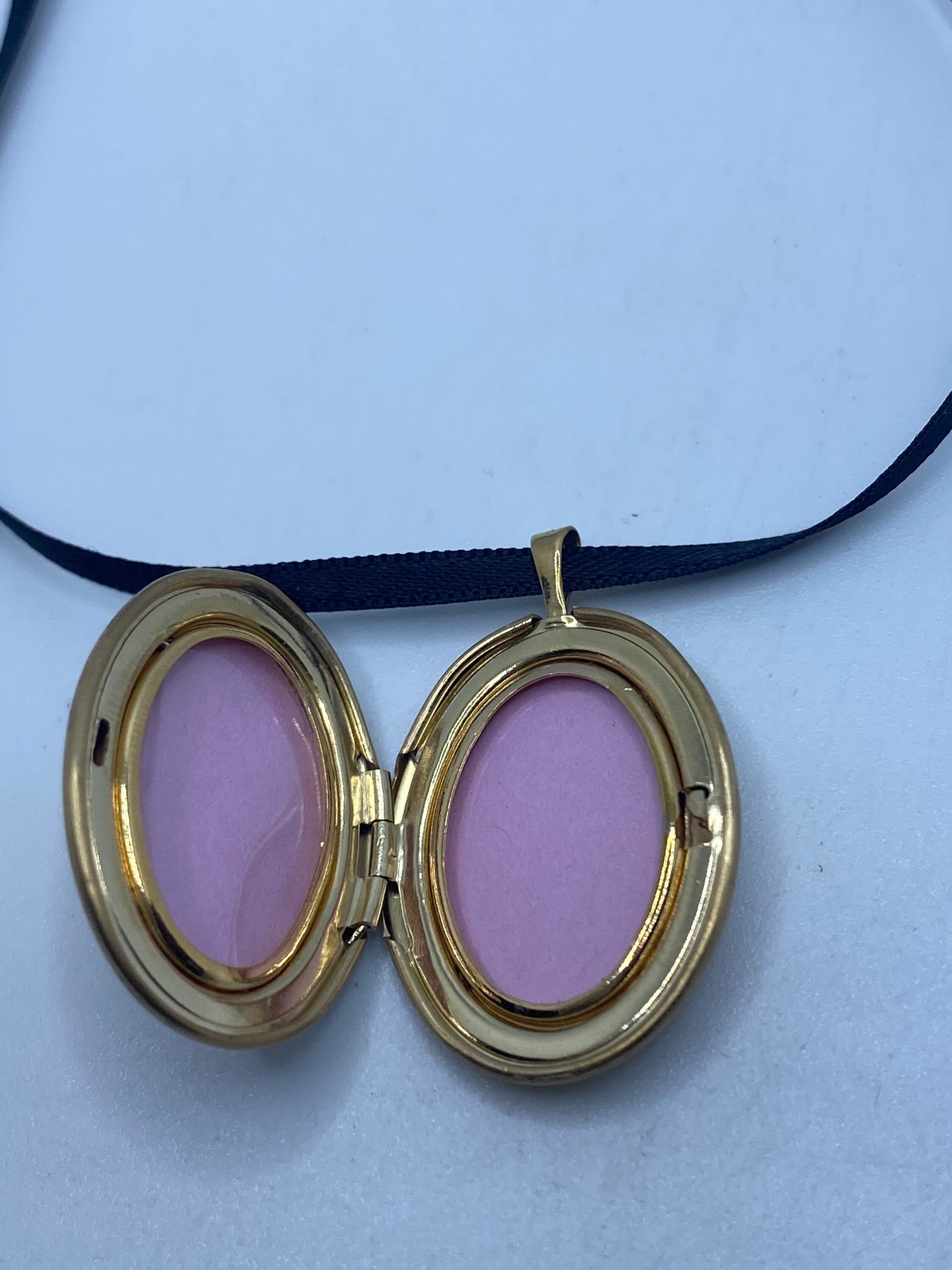 Vintage Locket Choker Gold Filled Necklace