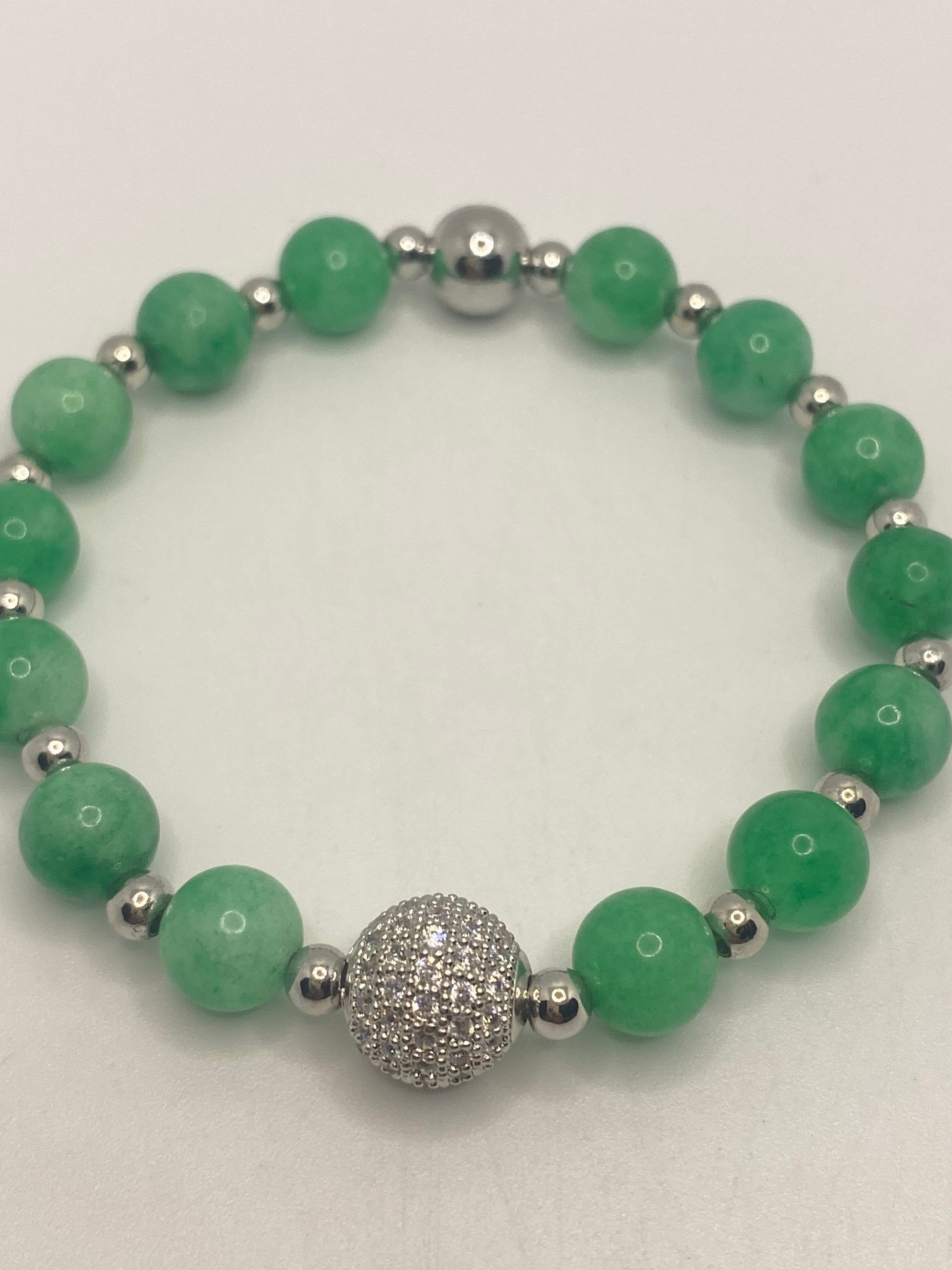 Vintage Fun Green Jade Lucky Stretch Bracelet