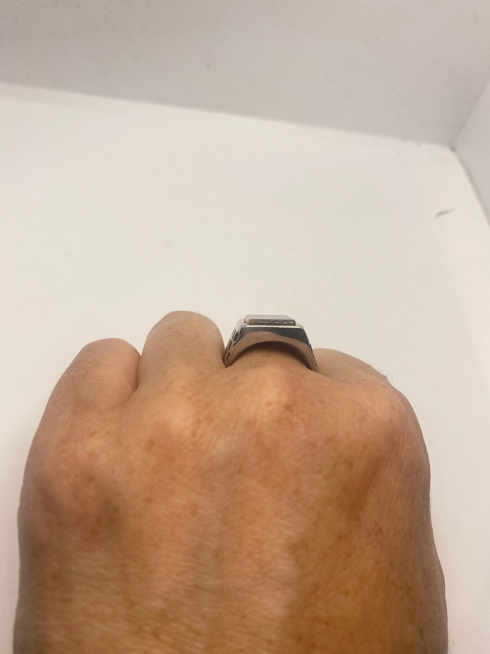 Vintage Stainless Steel Tigers Eye Ring