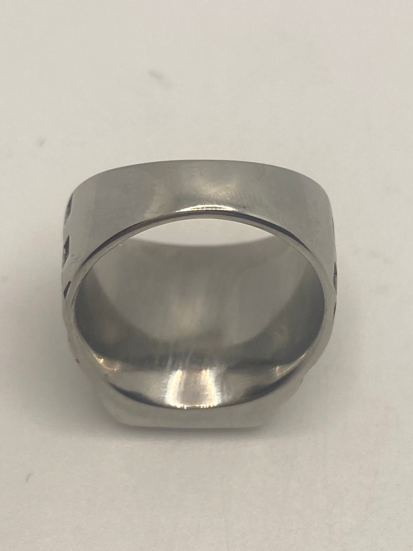 Vintage Stainless Steel Tigers Eye Ring