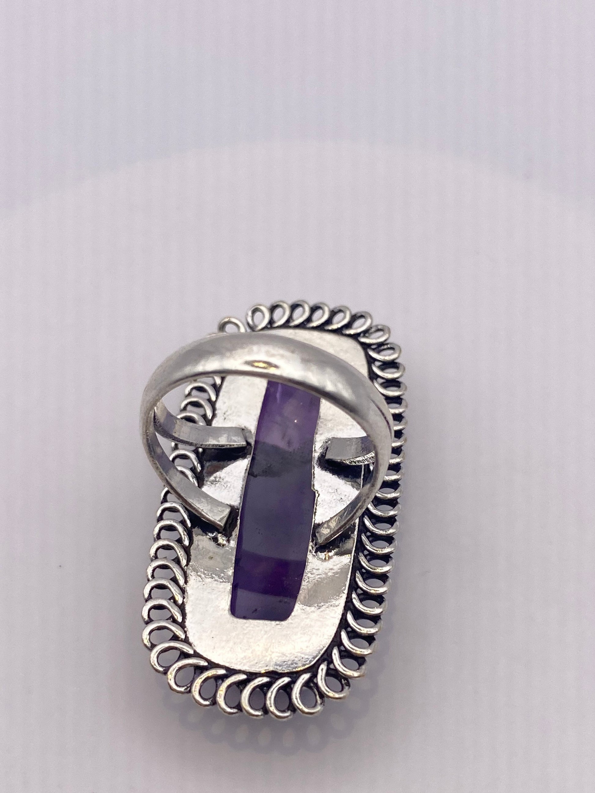Vintage Purple Amethyst Cocktail Ring