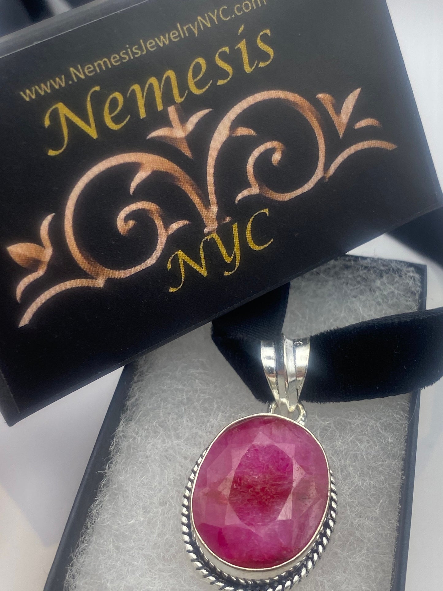 Vintage Antique Pink Raw Ruby Choker Necklace