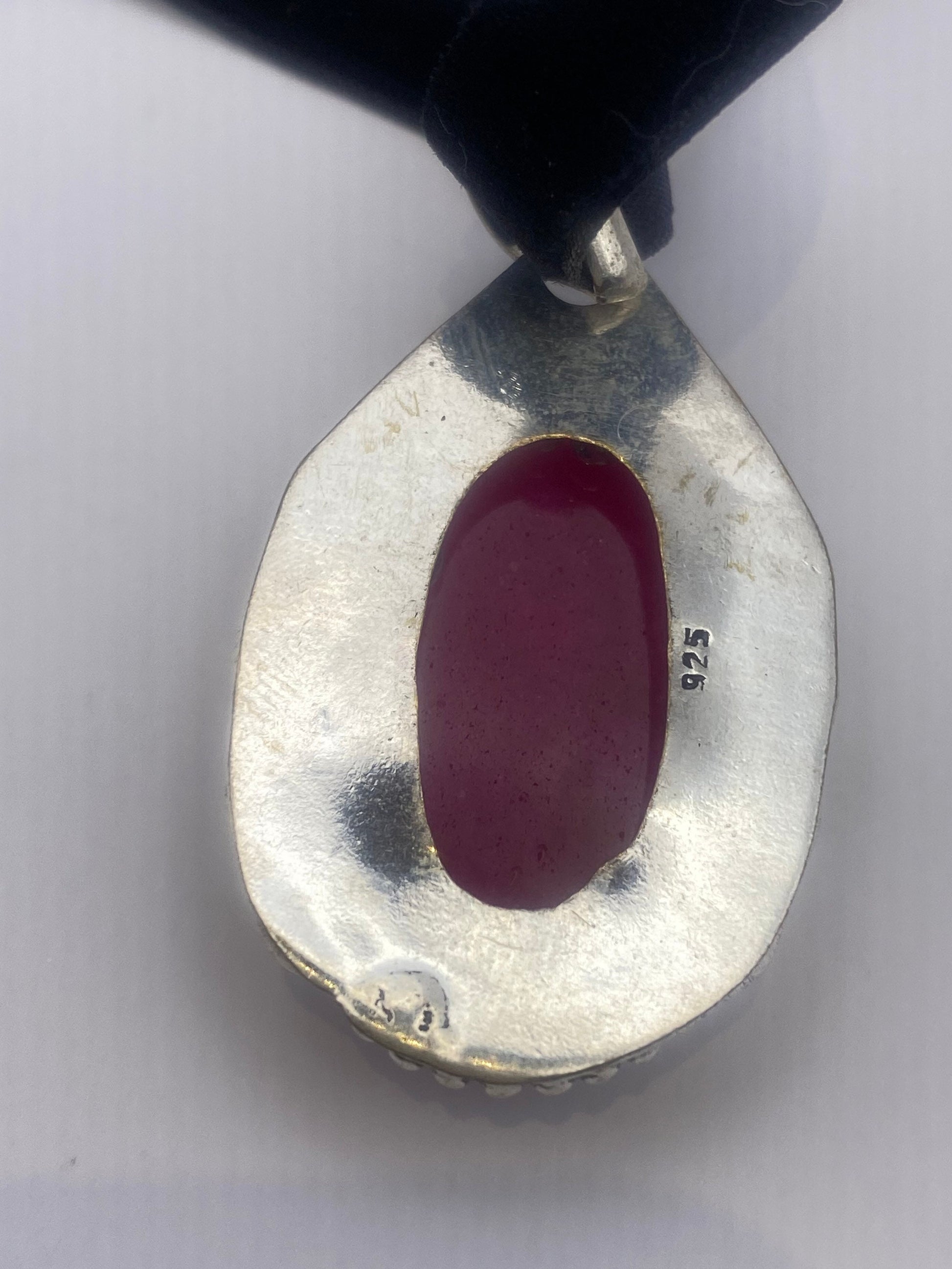 Vintage Antique Pink Raw Ruby Choker Necklace