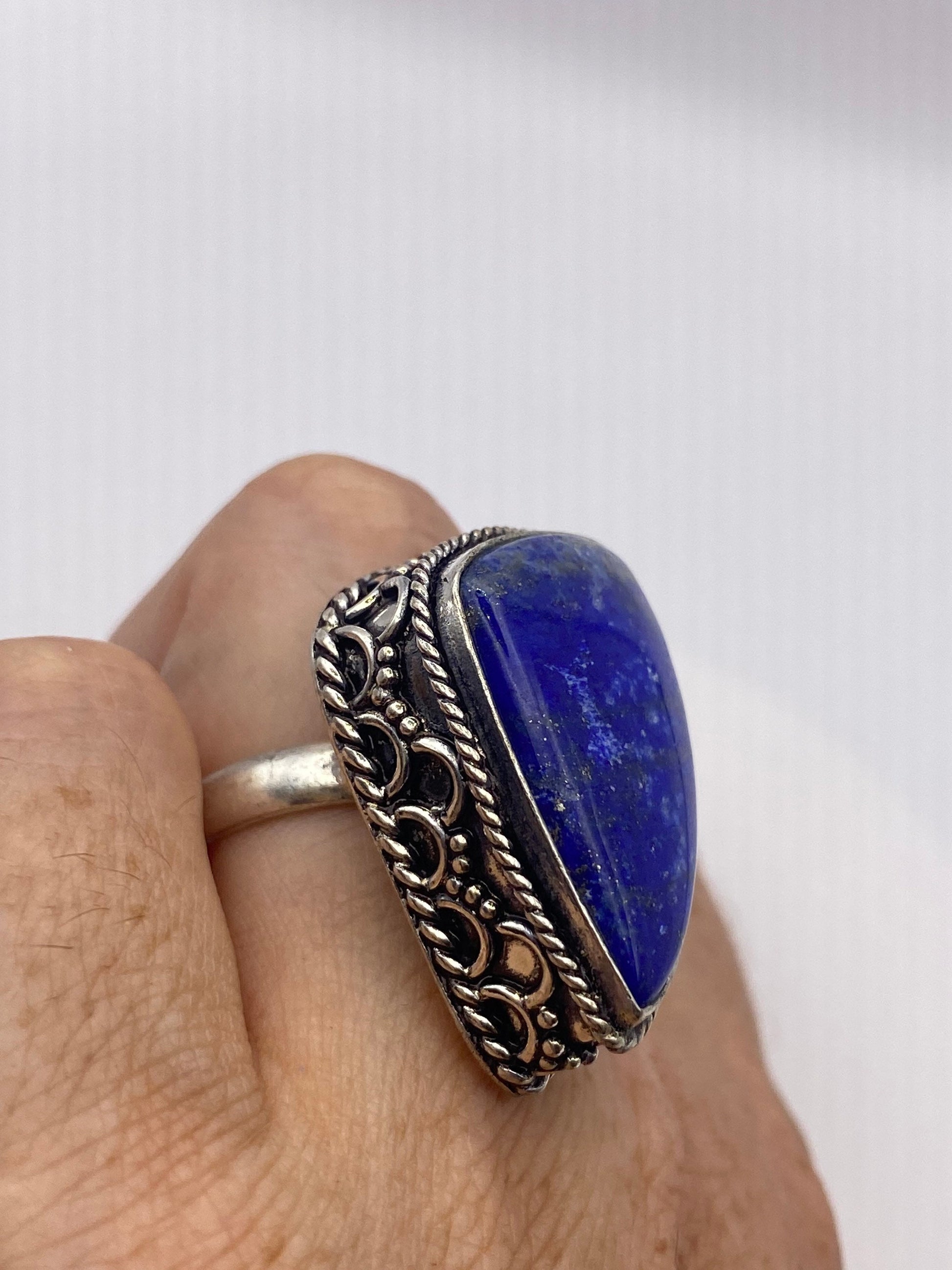 Vintage Blue Genuine Lapis Lazuli Ring