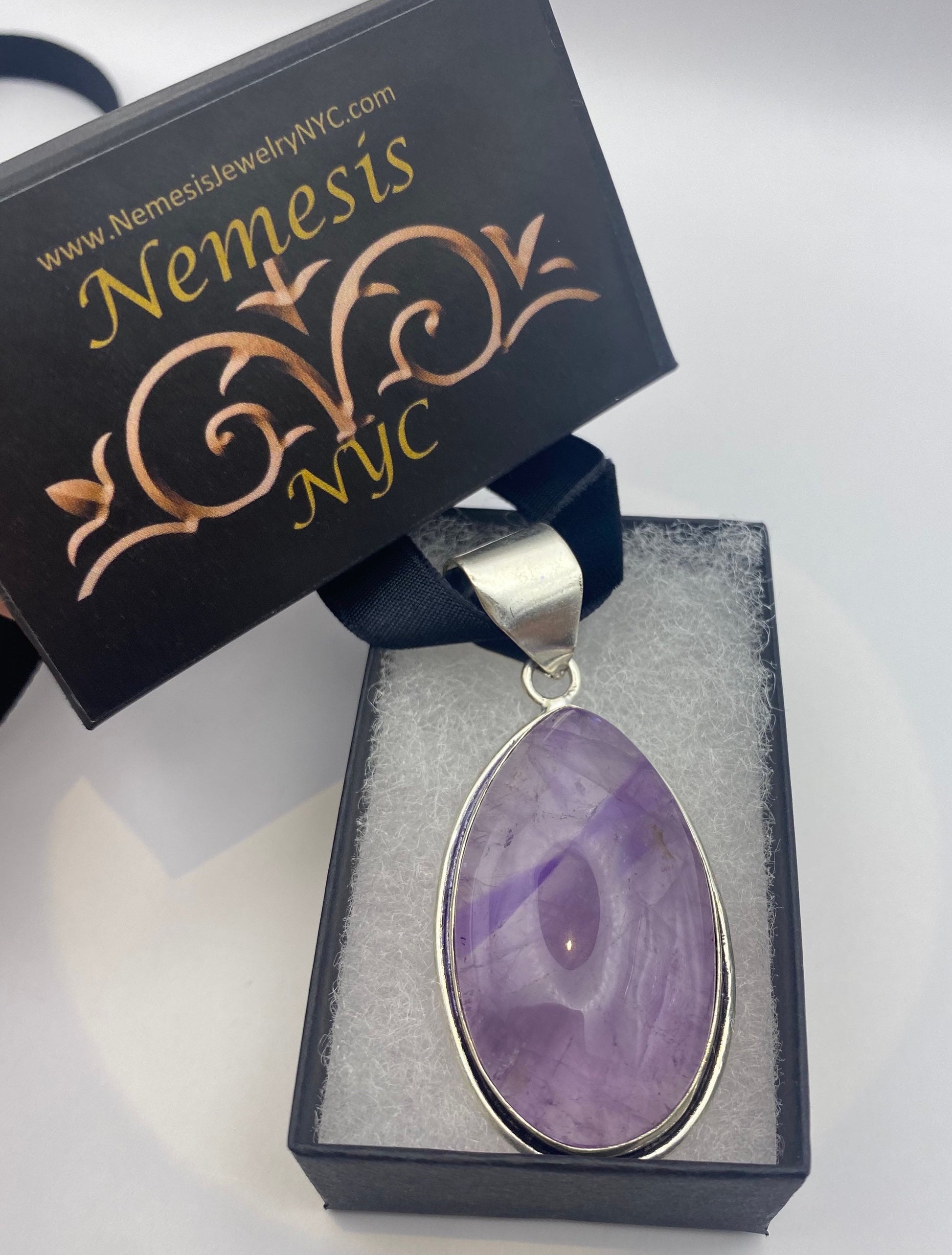 Vintage Amethyst Choker Necklace Bohemian Cabochon Purple Genuine
