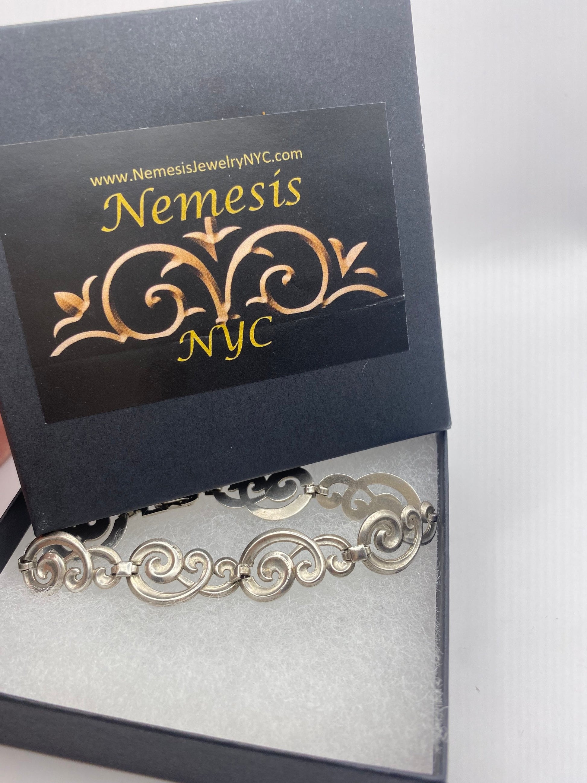 Vintage 925 Sterling Silver Filigree Flower Bracelet