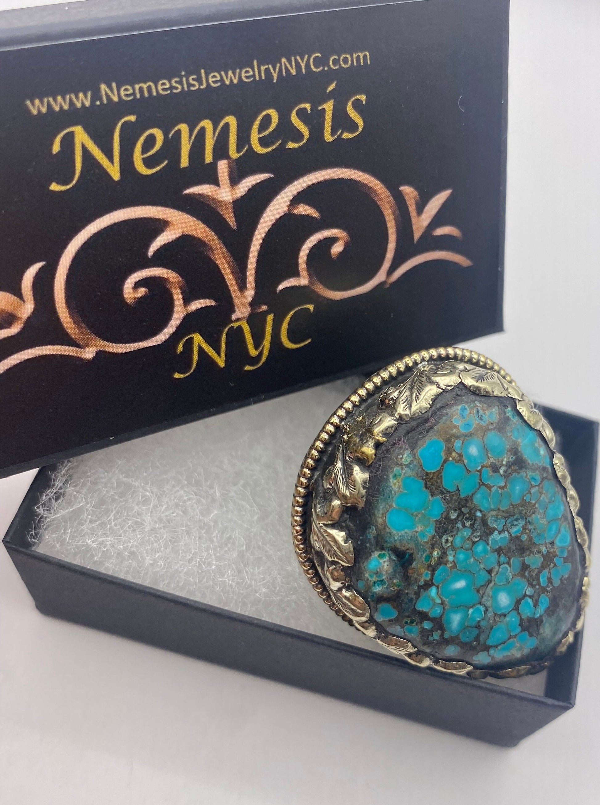 Vintage Blue Genuine Tibetan Turquoise Ring Adjustable