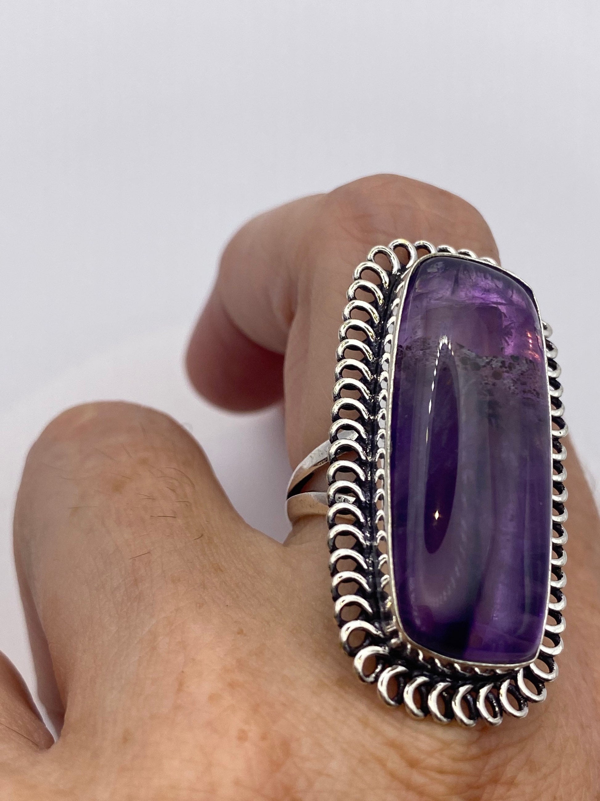 Vintage Purple Amethyst Cocktail Ring