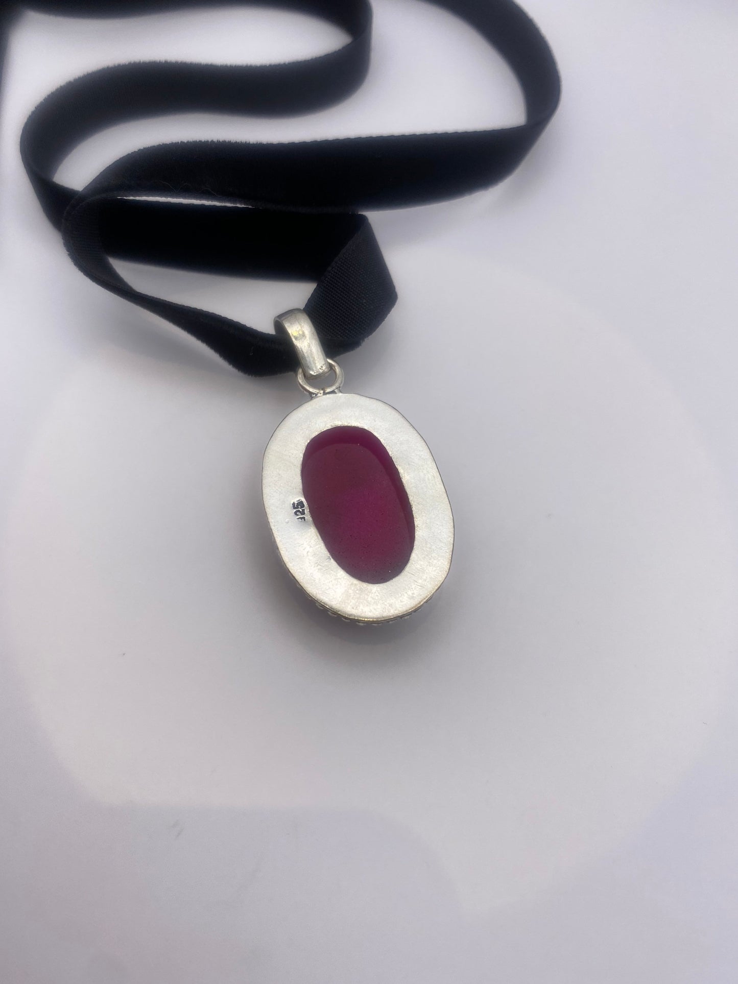 Vintage Antique Pink Raw Ruby Choker Necklace