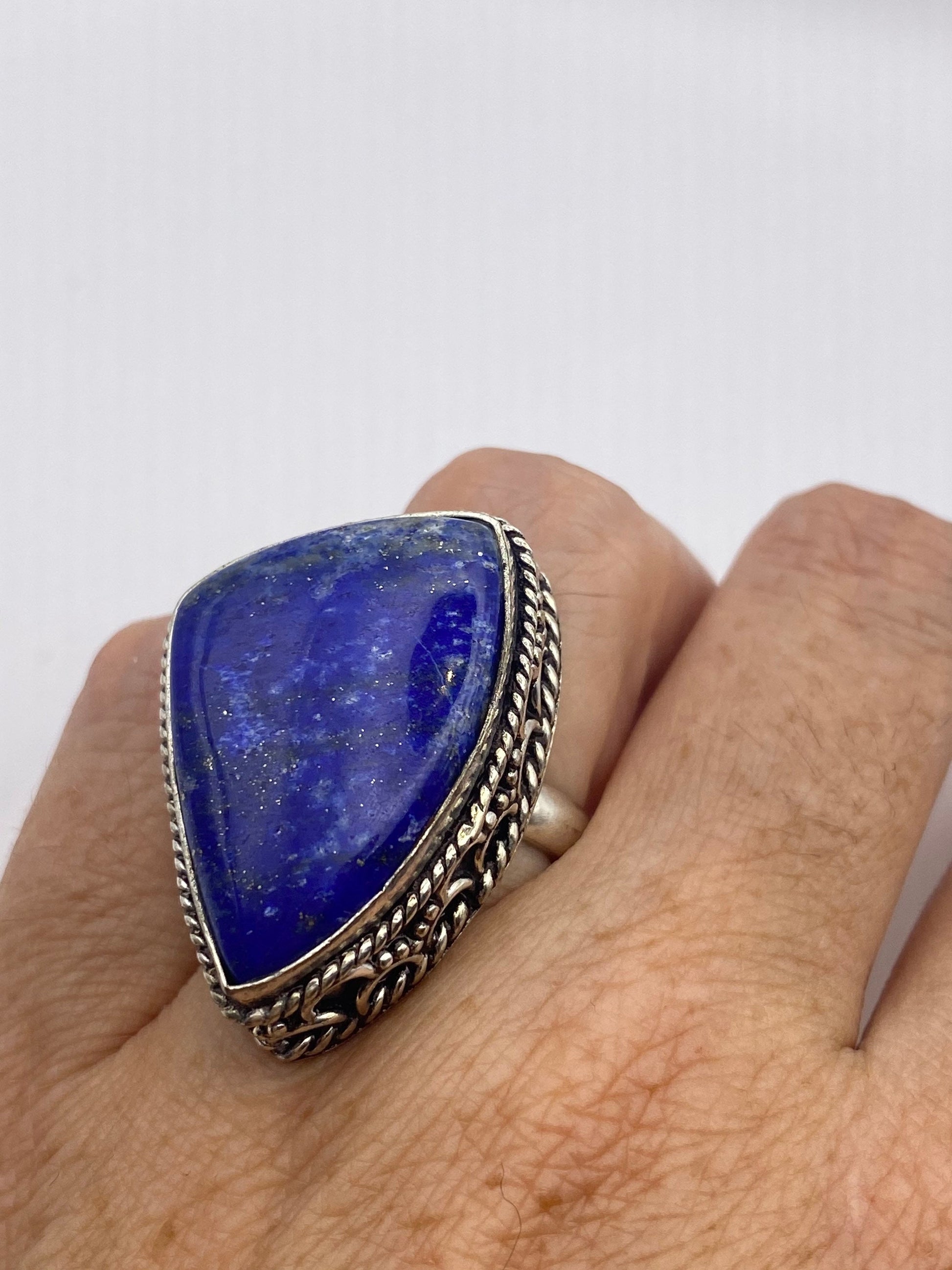 Vintage Blue Genuine Lapis Lazuli Ring