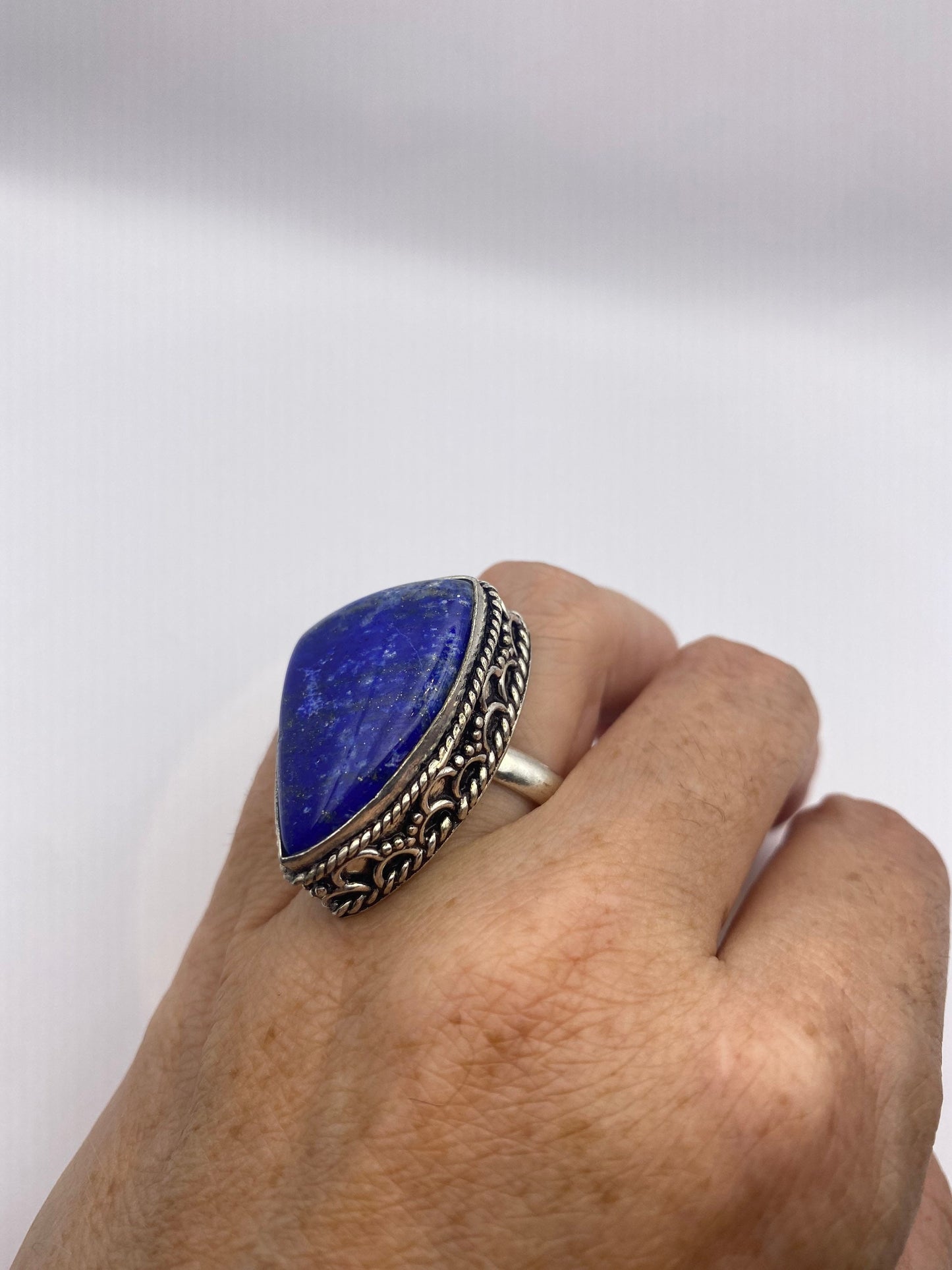 Vintage Blue Genuine Lapis Lazuli Ring