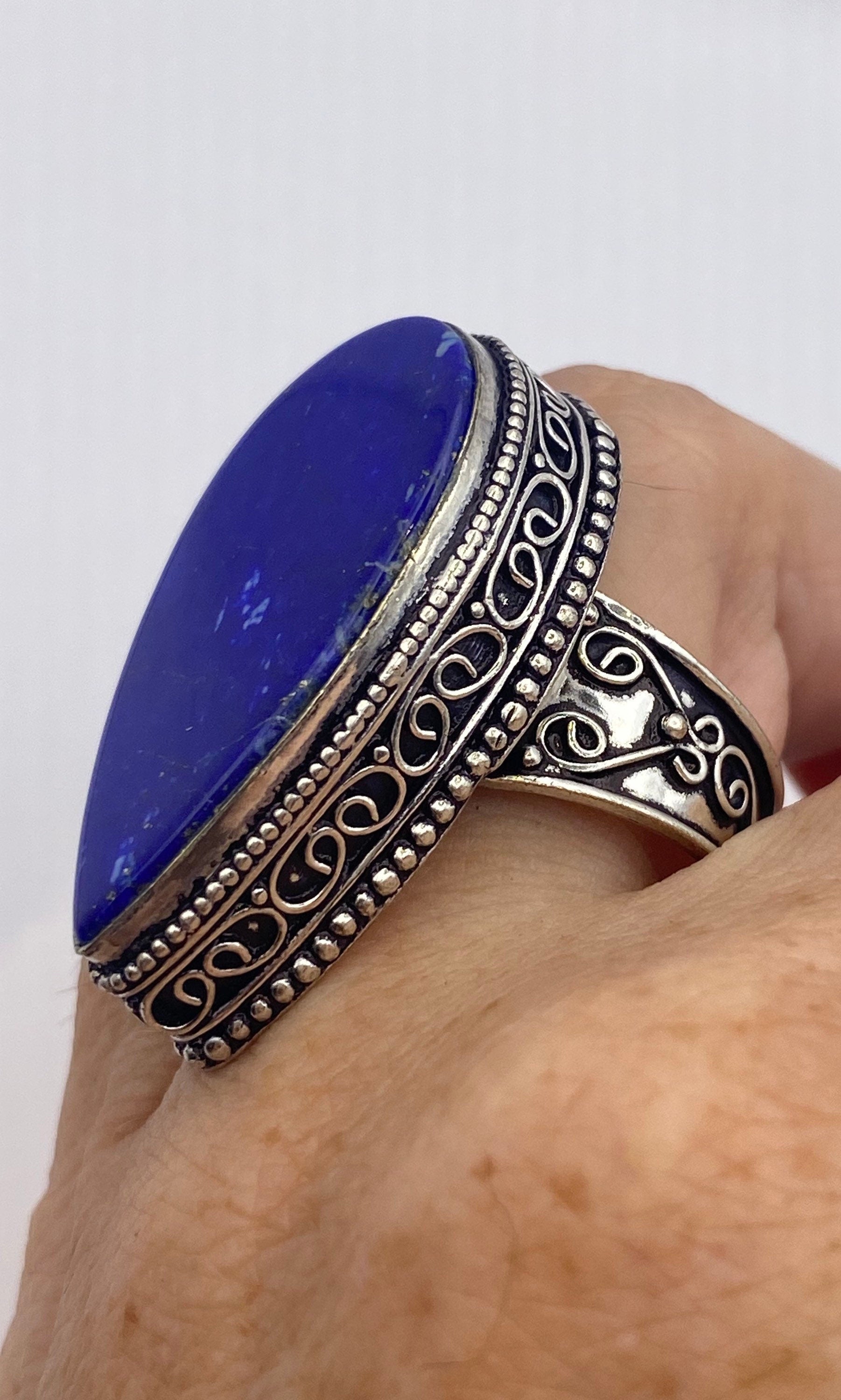 Vintage Blue Genuine Lapis Lazuli Ring
