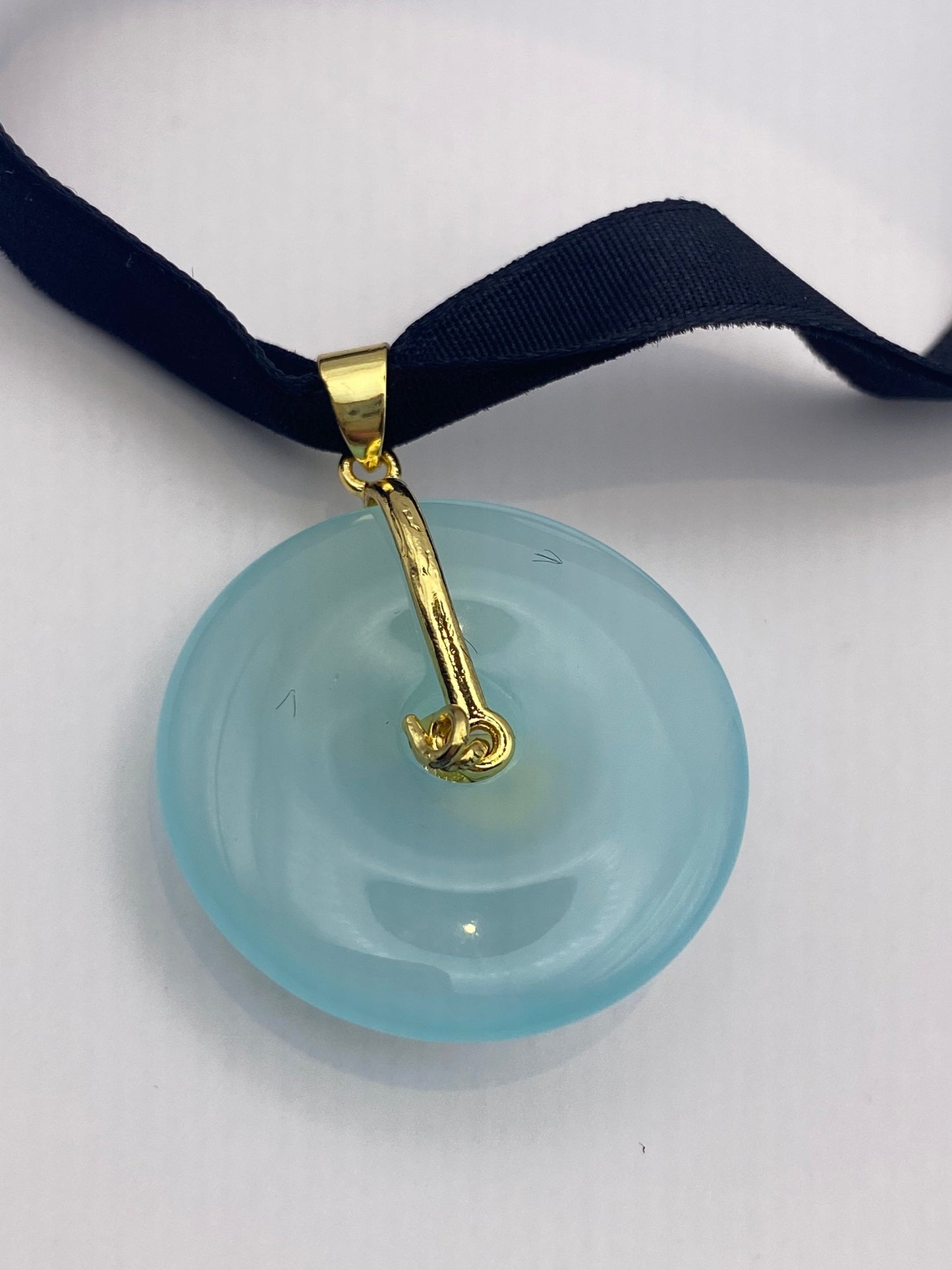Vintage Aqua Chalcedony Choker Necklace