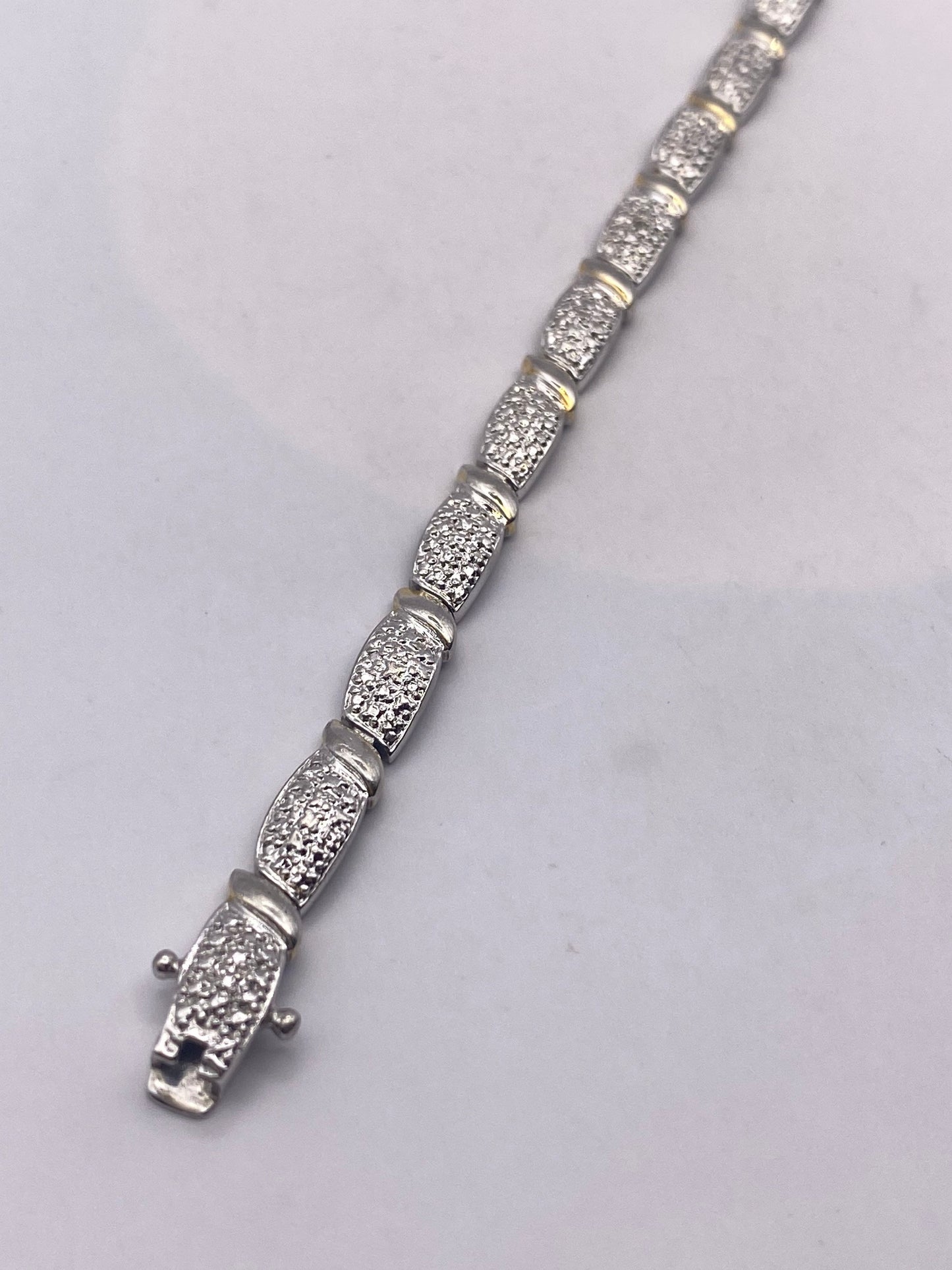 Vintage Diamond Bracelet Deco Gold 925 Sterling Silver