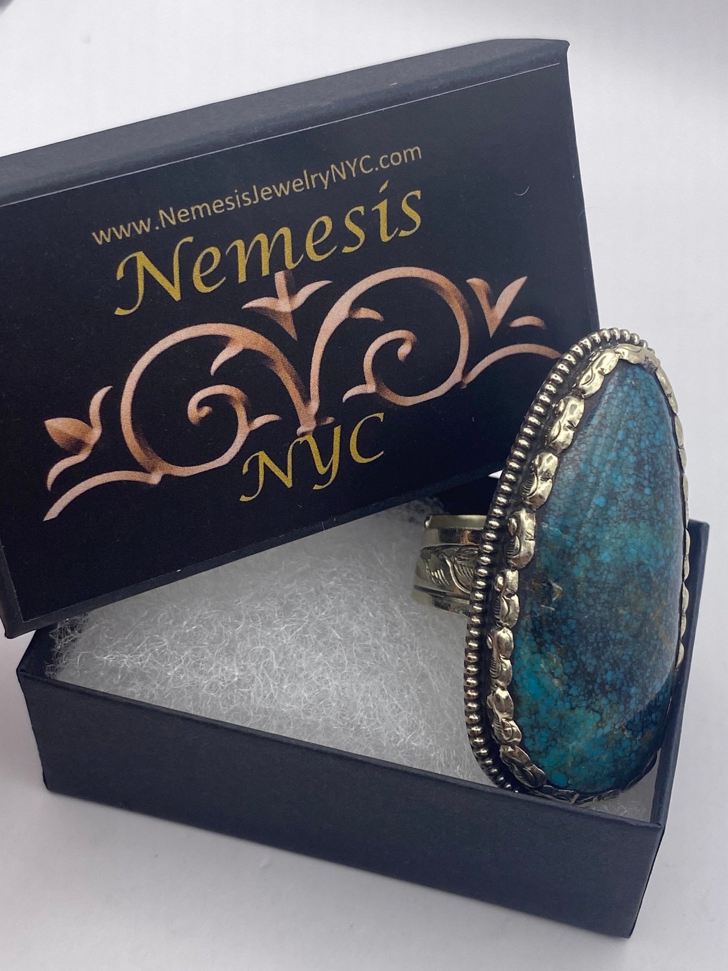 Vintage Blue Genuine Tibetan Turquoise Ring Adjustable