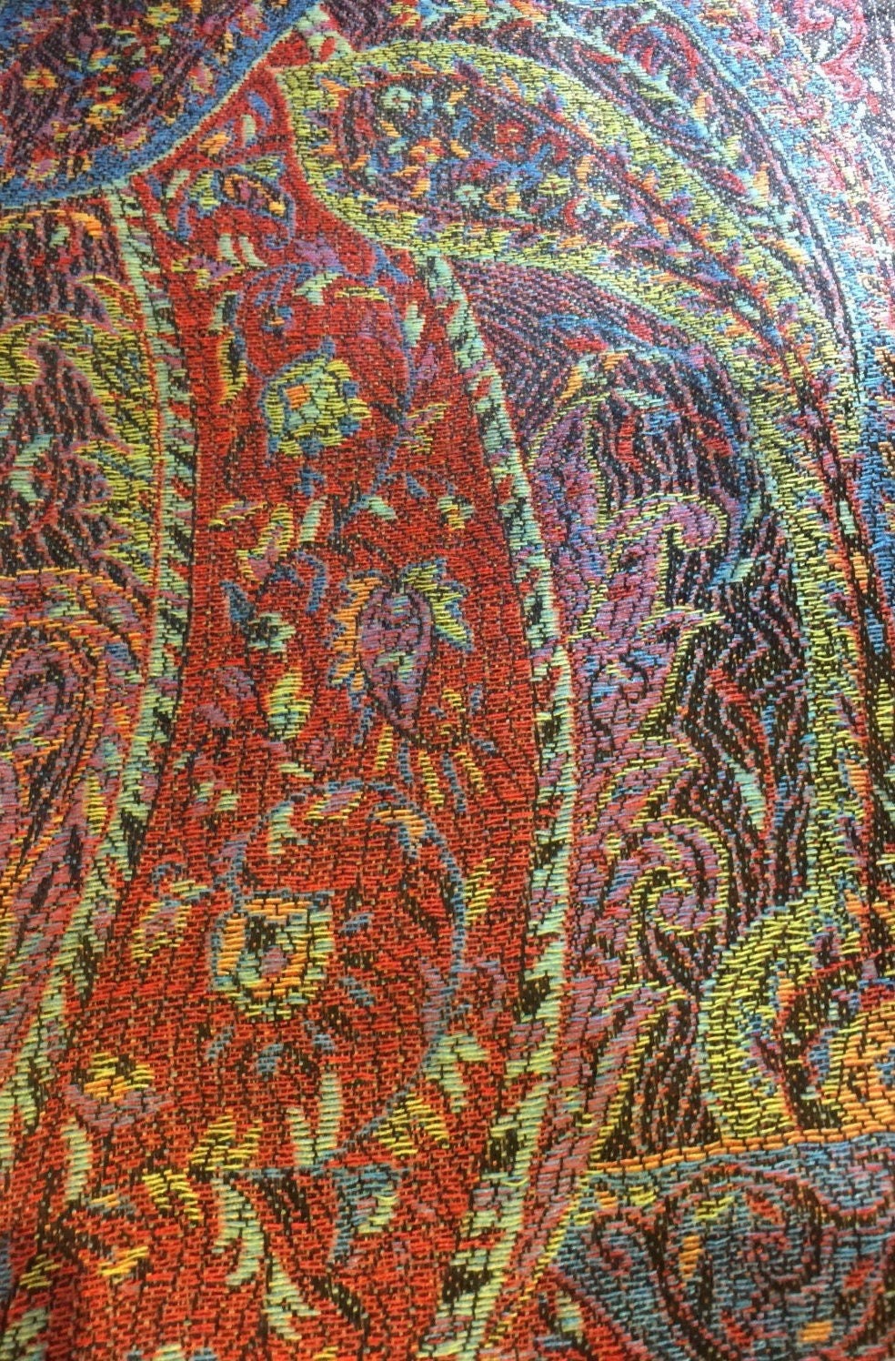 Jamawar Paisley Brocade Pashmina Scarf Wrap Shawl