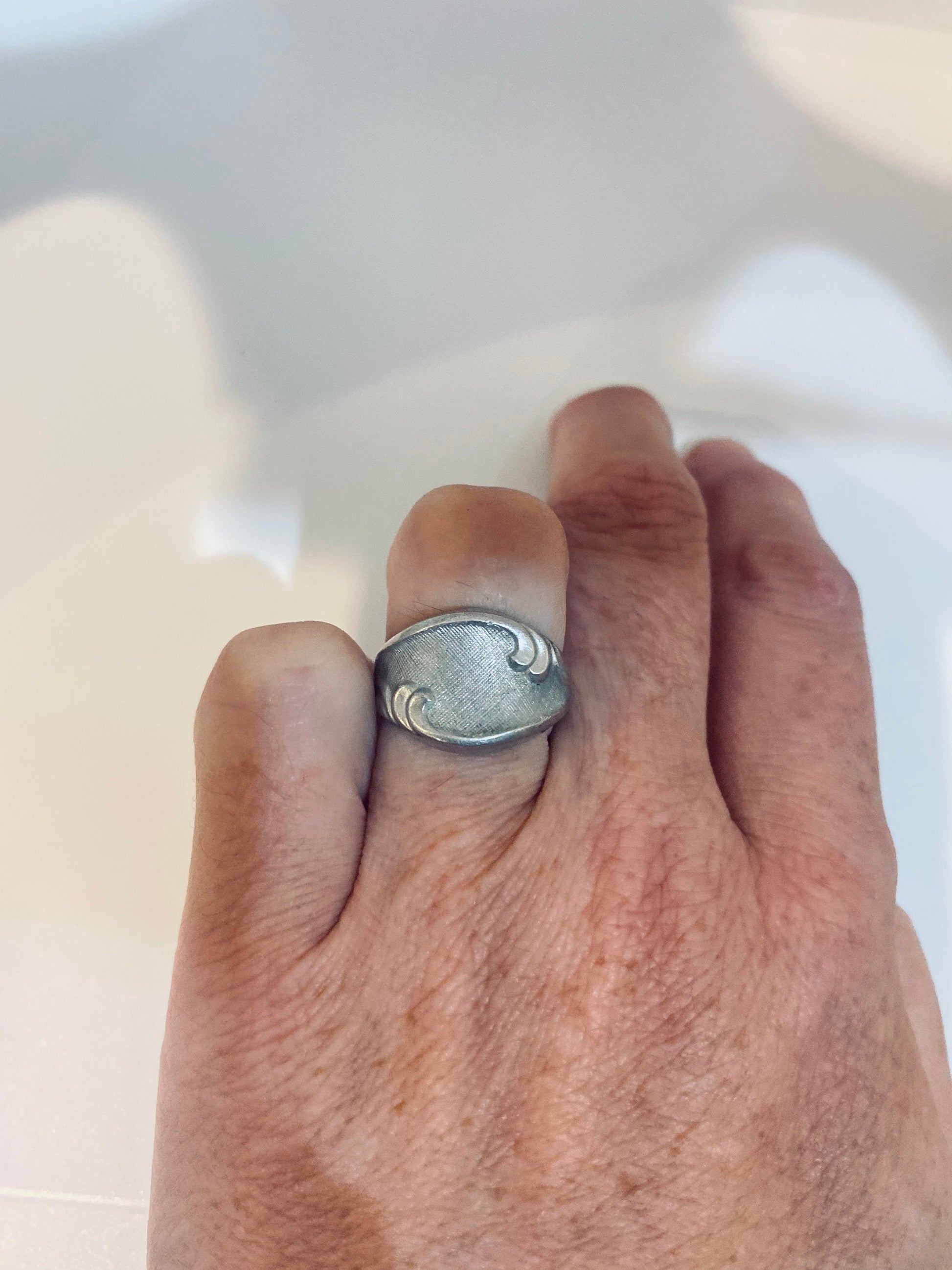 Vintage Flower 925 Sterling Silver Engravable Ring