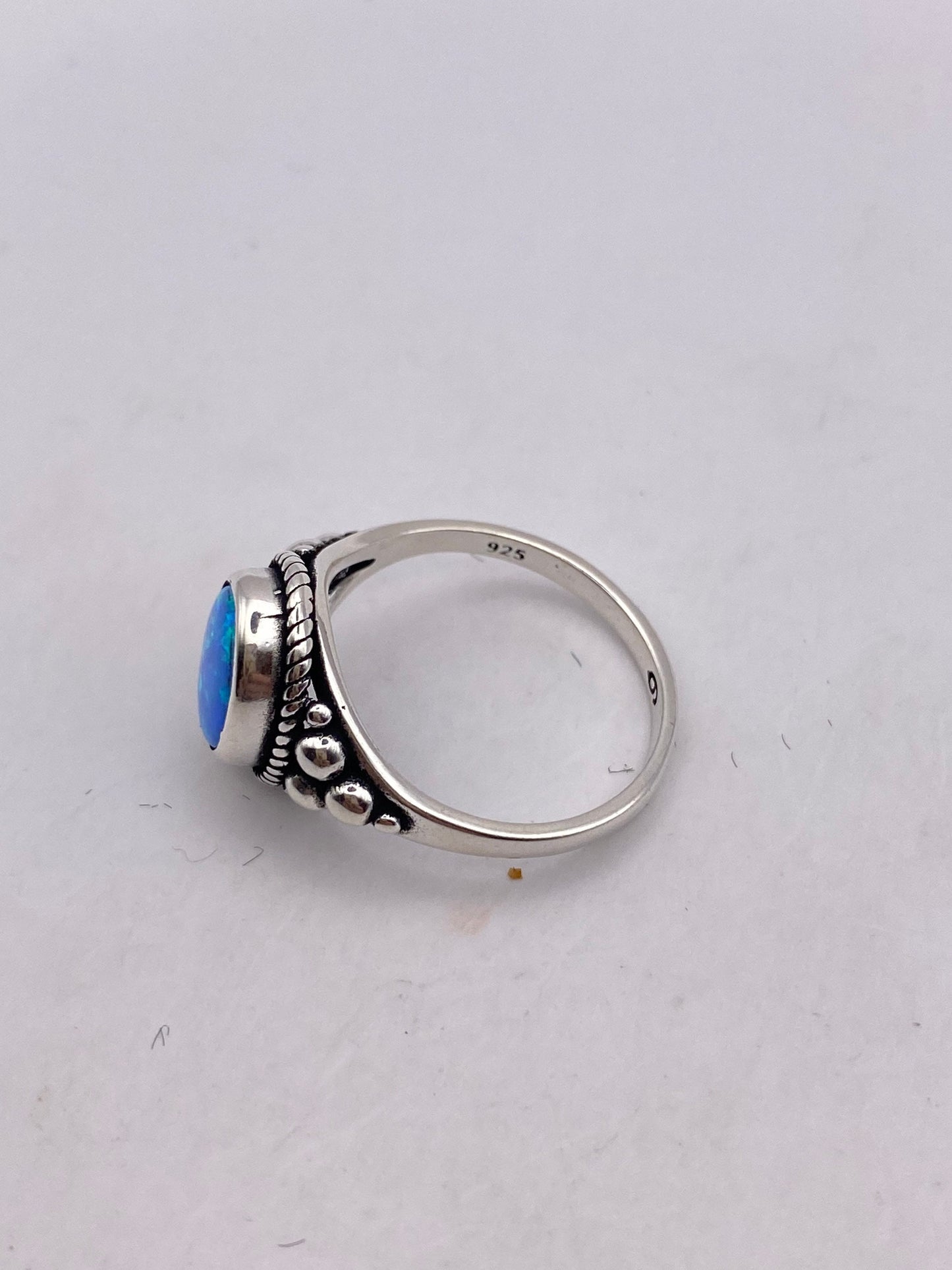 Vintage Ethiopian Fire Opal 925 Sterling Silver Ring