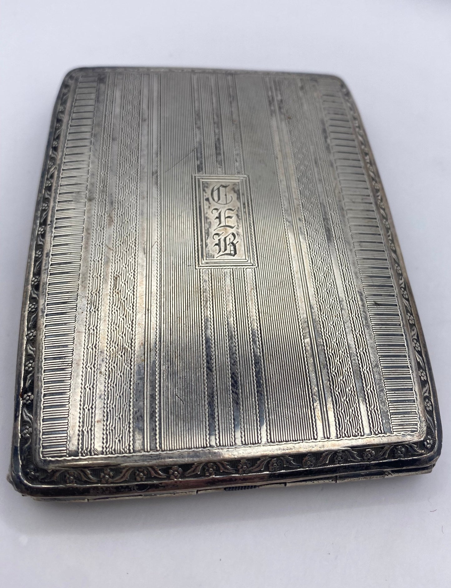 Vintage sterling silver 925 antique cigarette box