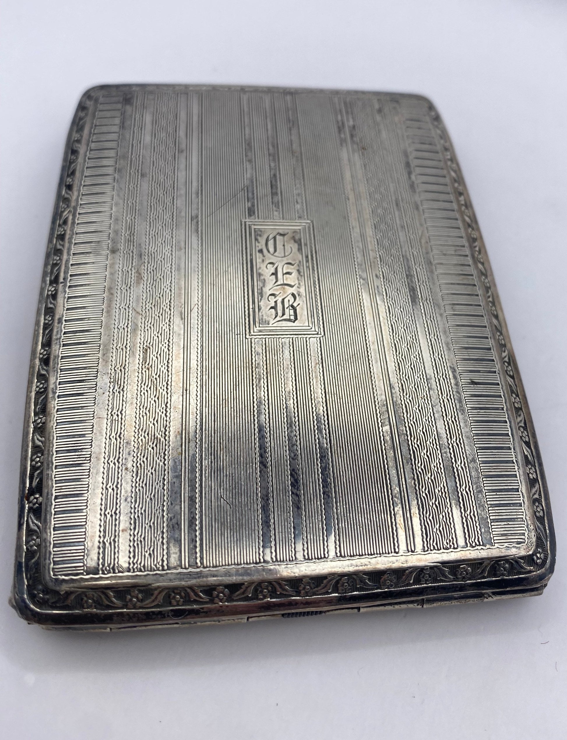 Vintage sterling silver 925 antique cigarette box