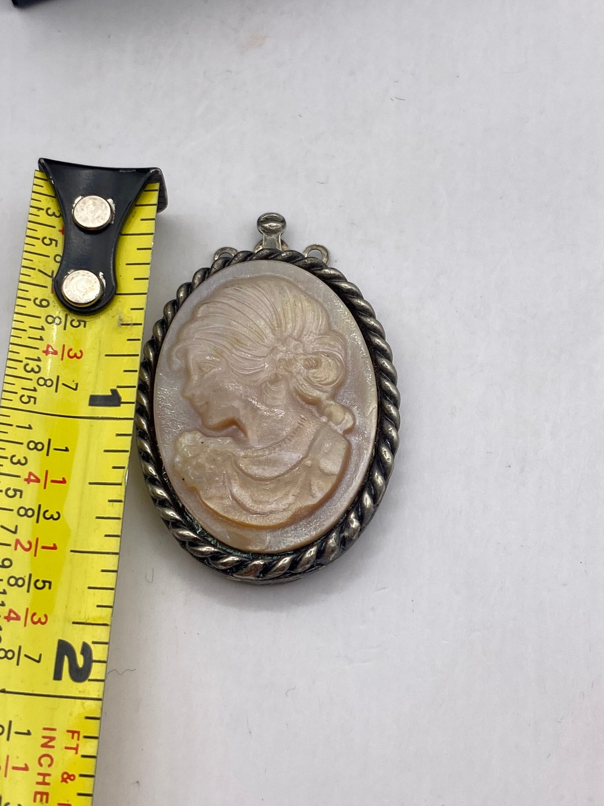 Vintage Mother of Pearl Cameo Clasp
