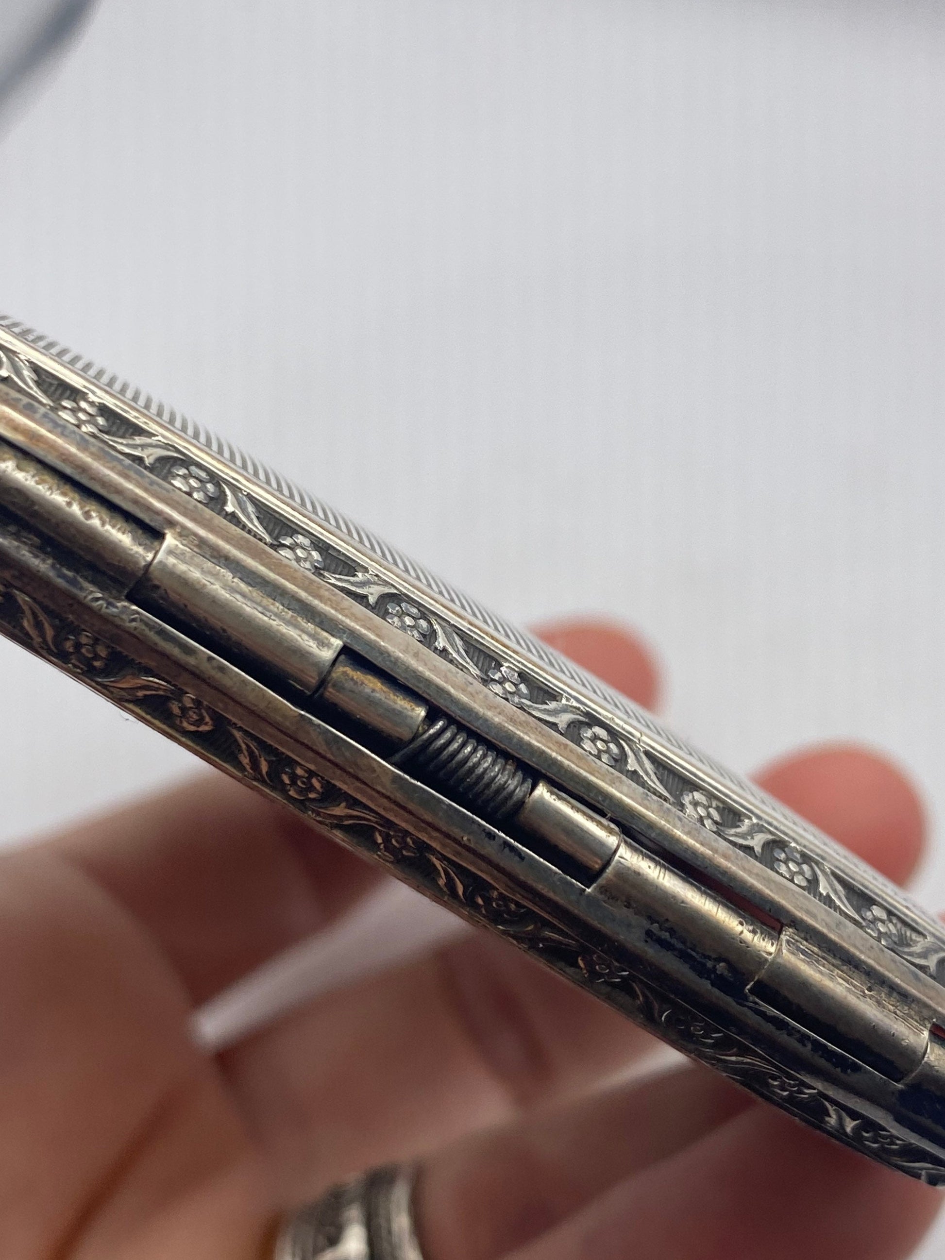 Vintage sterling silver 925 antique cigarette box