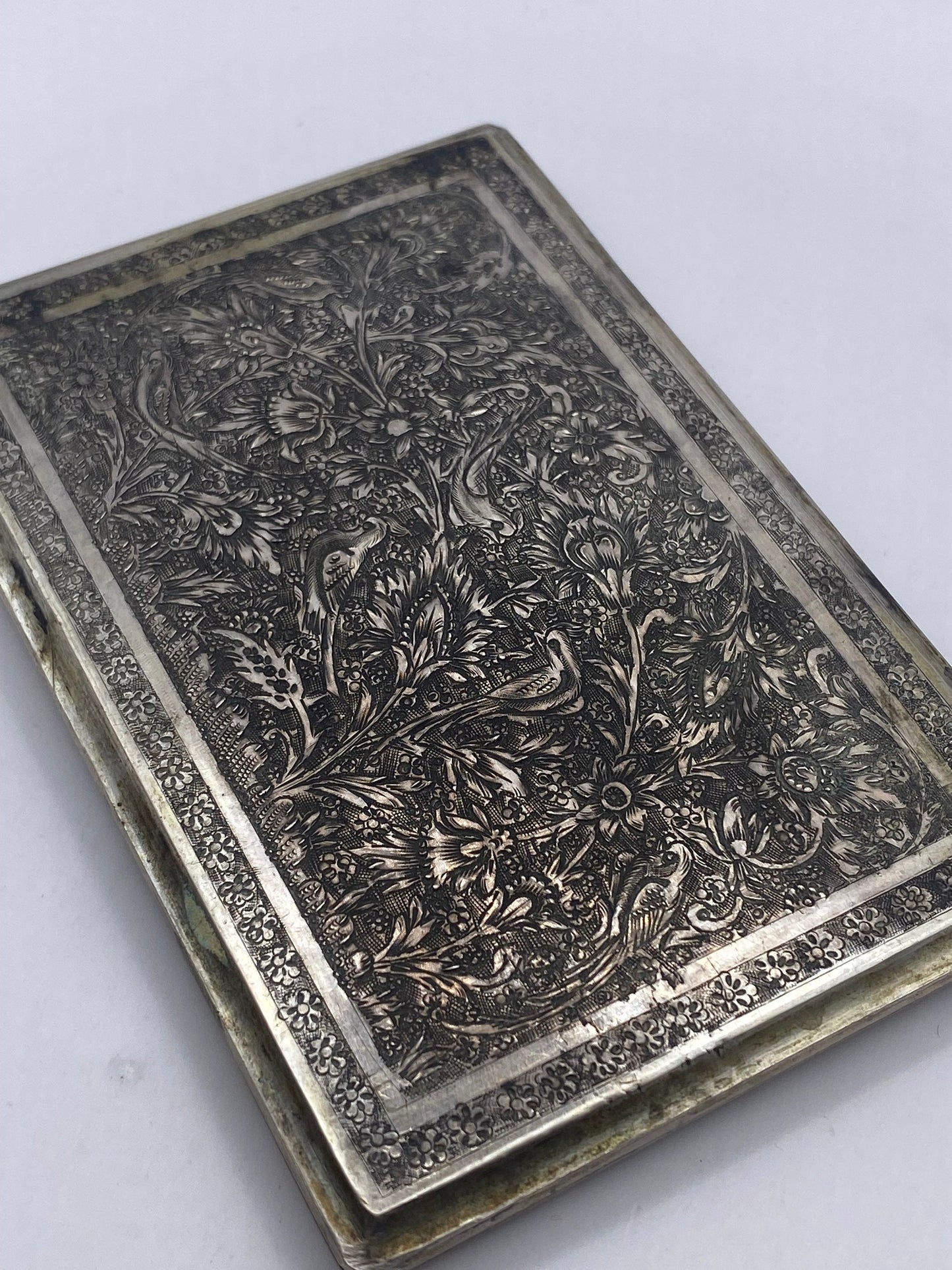 Vintage sterling silver 925 antique cigarette box