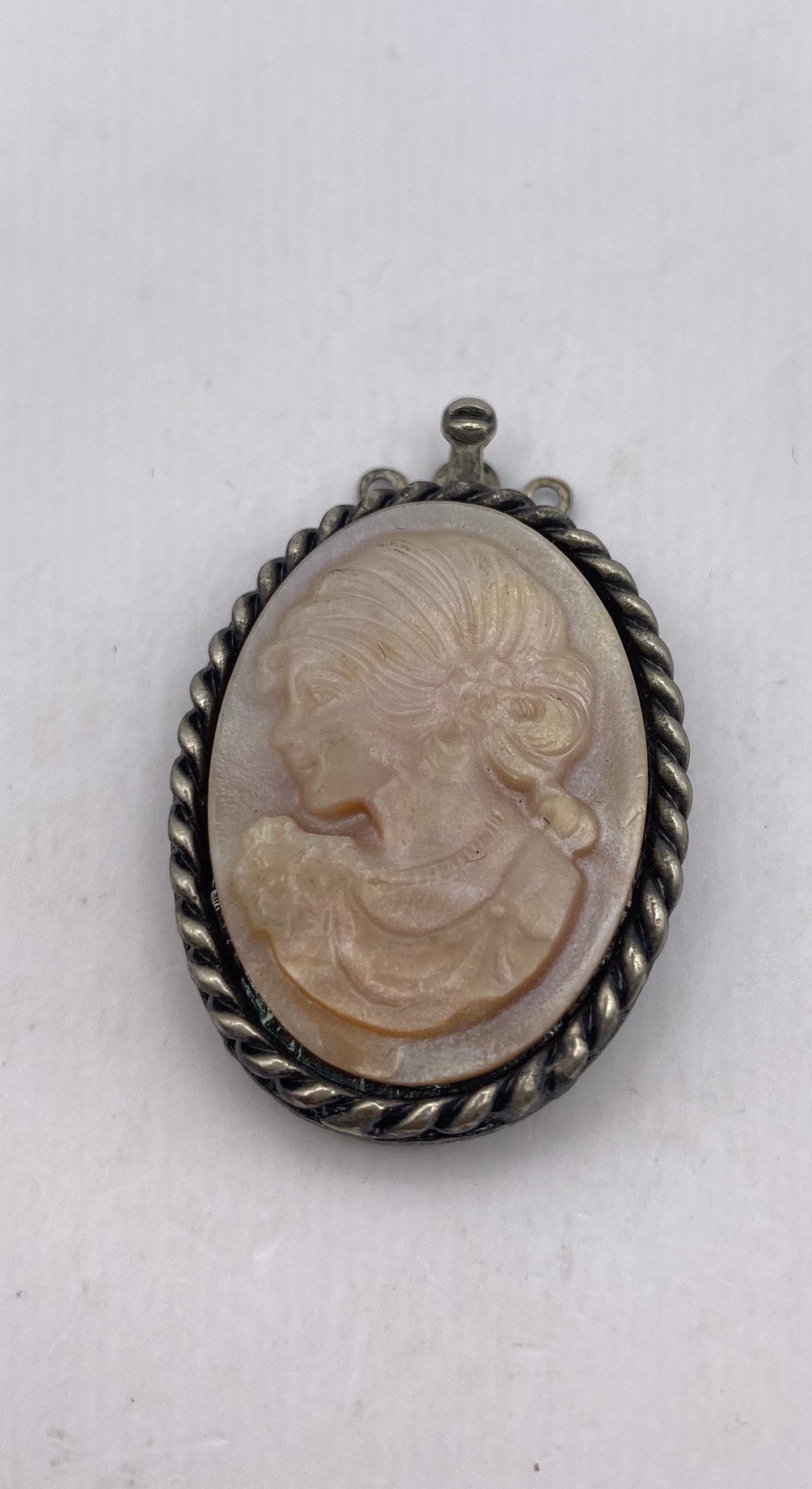 Vintage Mother of Pearl Cameo Clasp