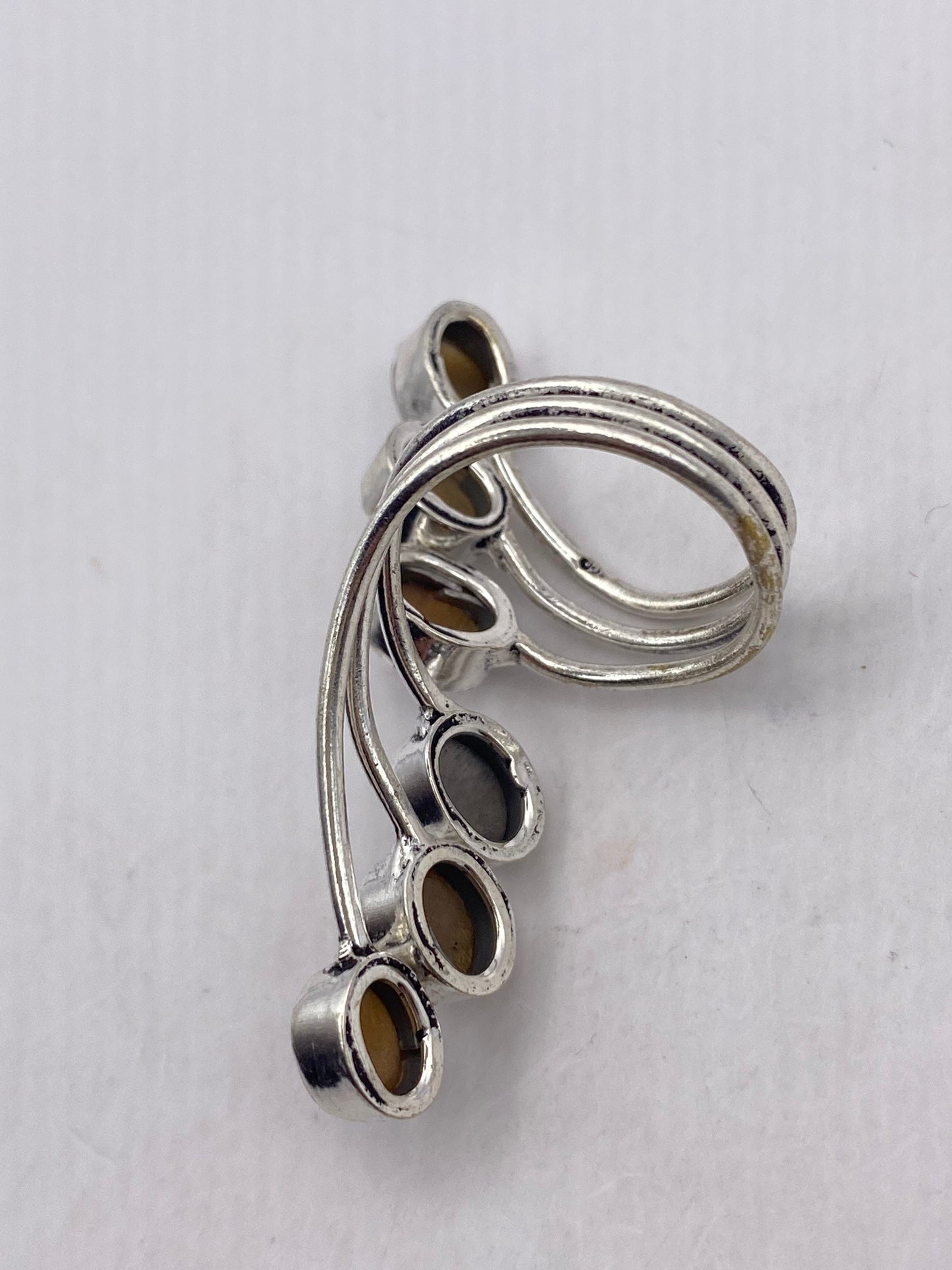 Vintage Genuine Bronze Moonstone Adjustable Ring