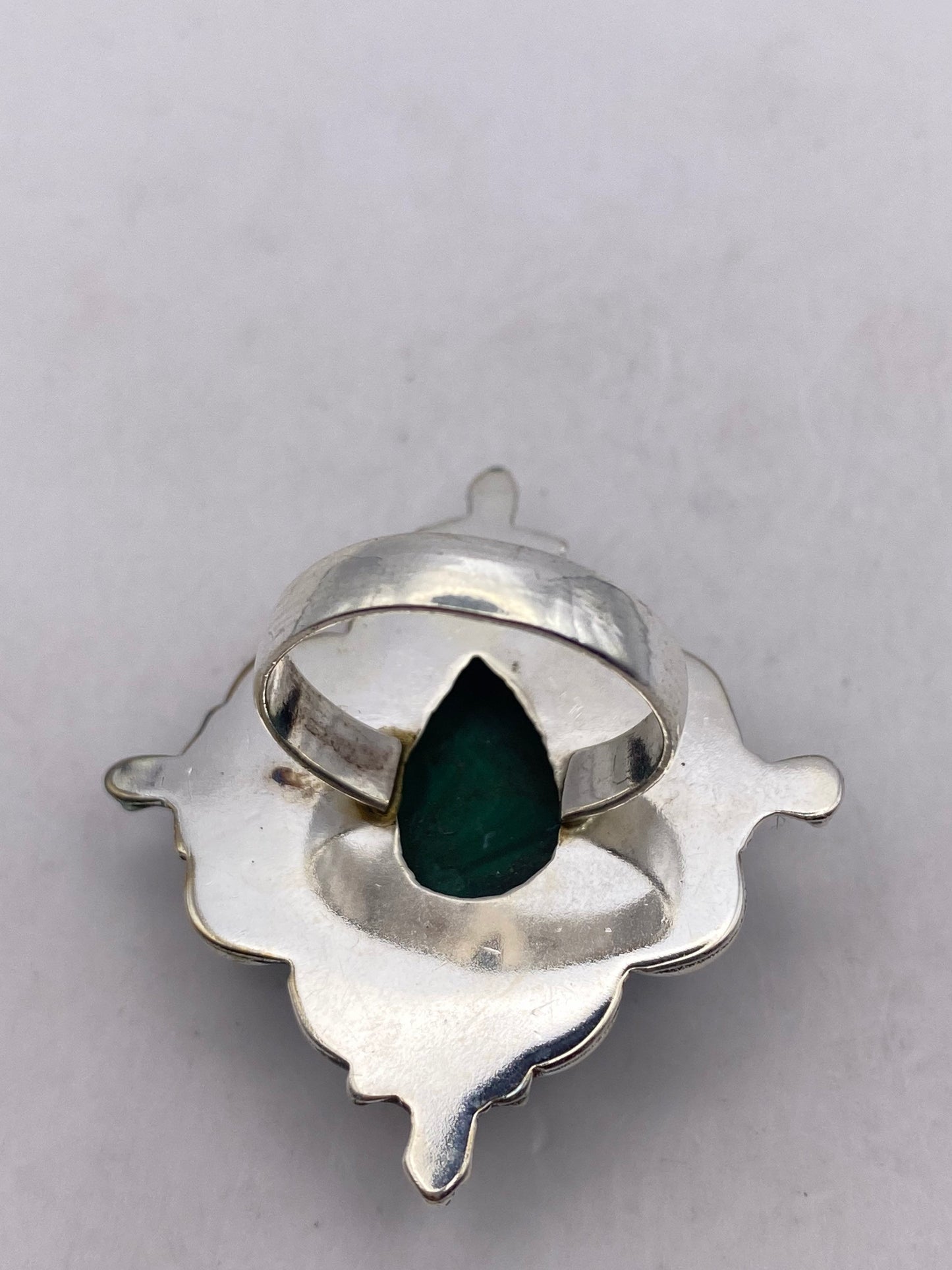 Vintage malachite Ring Size 7.75