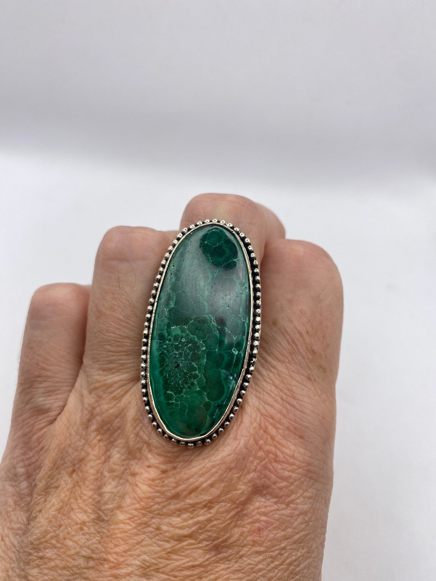 Vintage malachite Ring Size 6.5